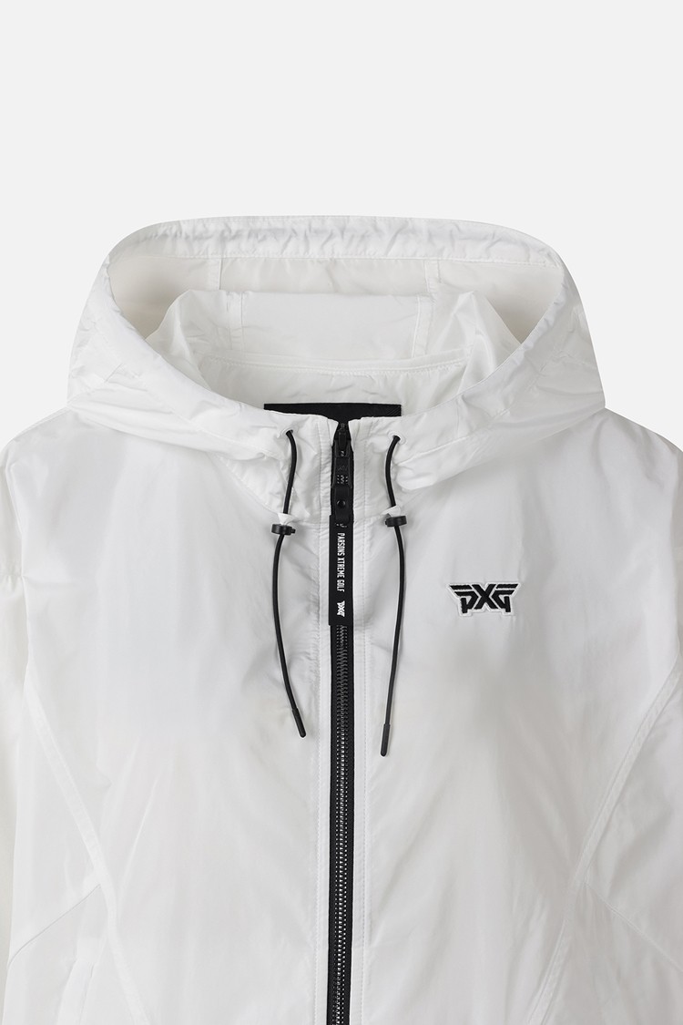 Áo khoác golf nữ kiểu jumper màu trắng — ảnh 3