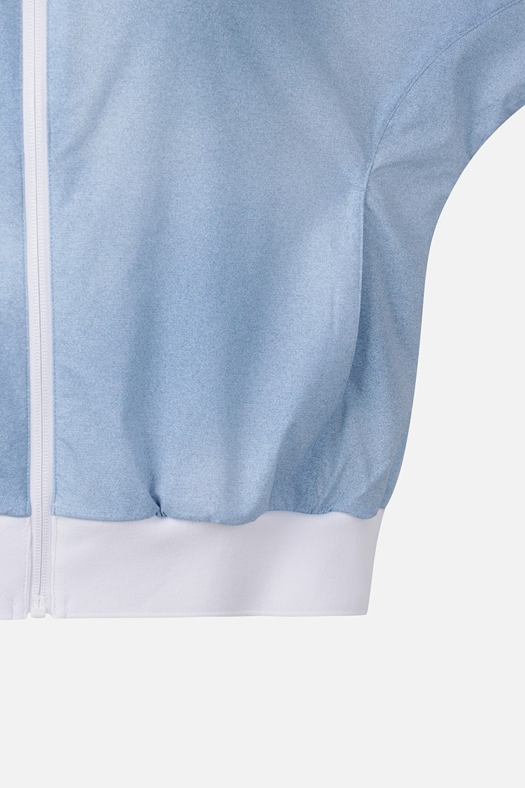 Áo khoác jumper golf nữ tay ngắn cổ cao xanh dương — ảnh 5