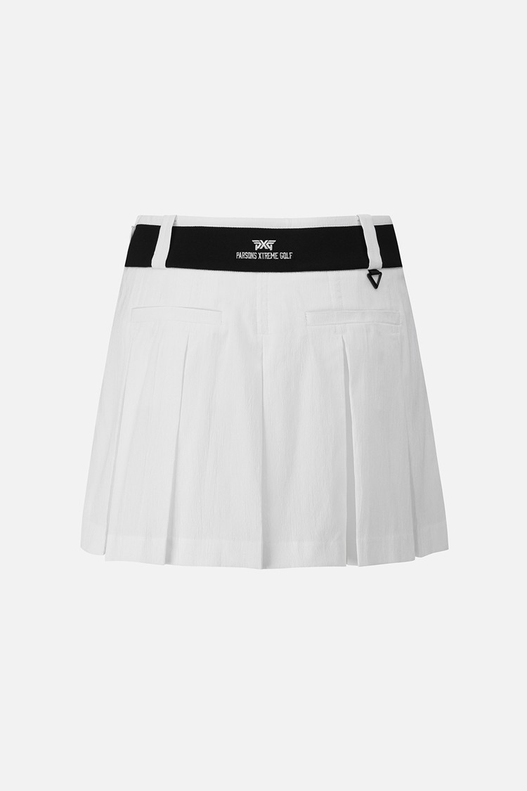 Váy golf nữ xếp ly dáng A màu trắng — ảnh 2