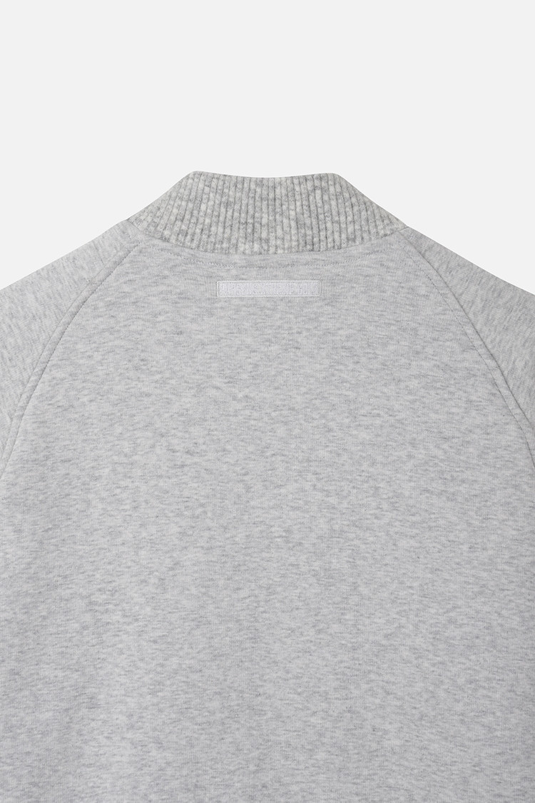Áo knit golf nữ cổ cao tay dài màu xám — ảnh 6
