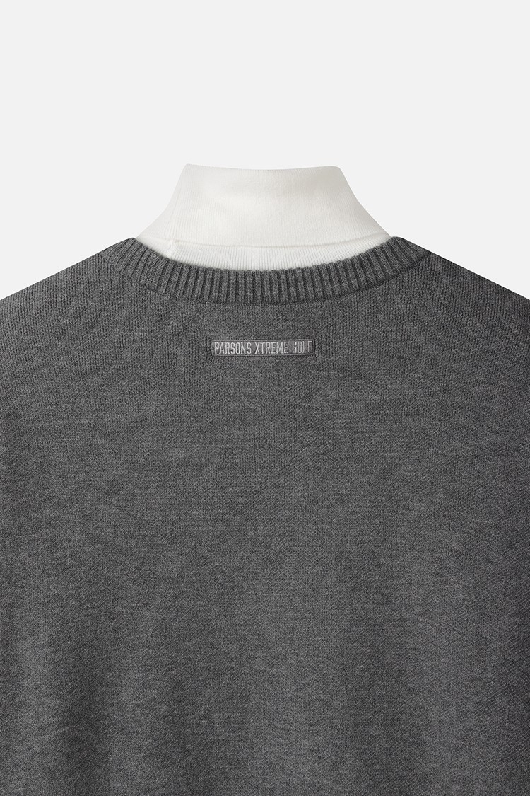 Áo knit golf nữ dáng suông màu xám — ảnh 5