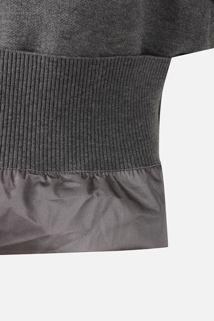 Áo knit golf nữ dáng suông màu xám — ảnh 6
