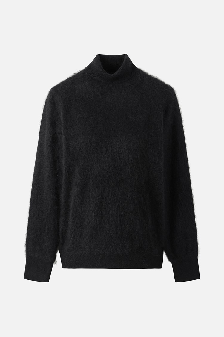 Áo knit golf nữ cổ cao tay dài màu đen — PXG | Seoul Golf Fashion