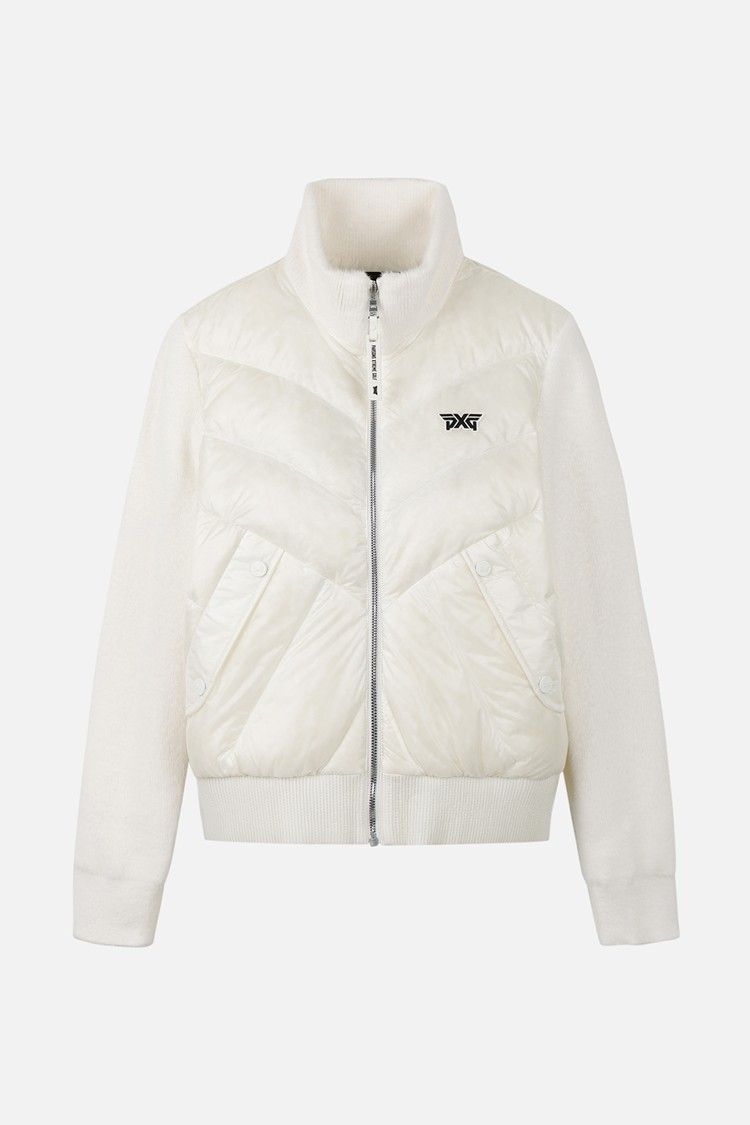 Áo khoác golf nữ dáng bomber màu trắng — PXG | Seoul Golf Fashion