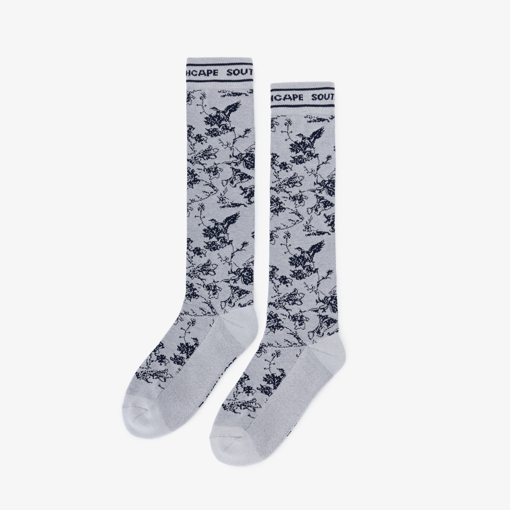 Tất golf nữ họa tiết hoa màu xanh navy — ảnh 5