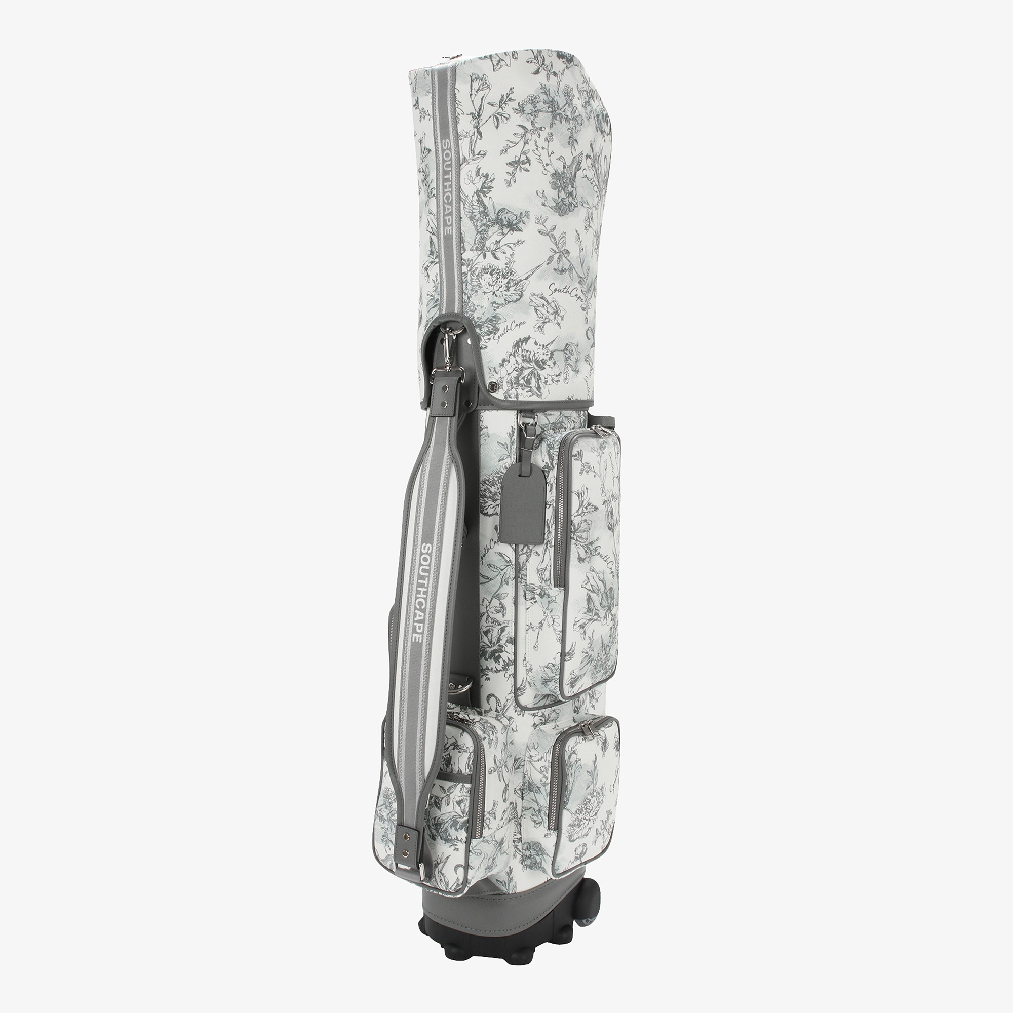 Túi gậy golf caddy bag họa tiết hoa màu xám nhạt — ảnh 2