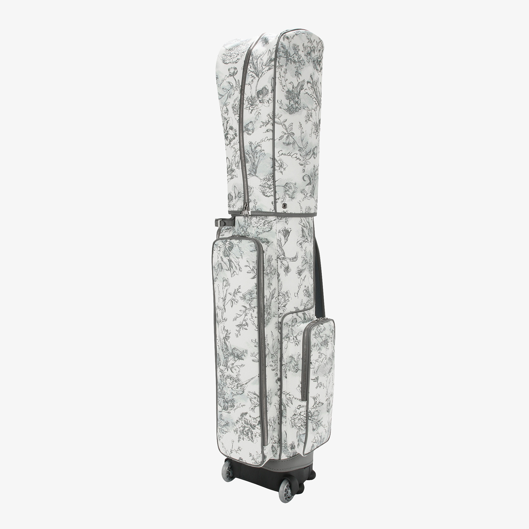 Túi gậy golf caddy bag họa tiết hoa màu xám nhạt — ảnh 3