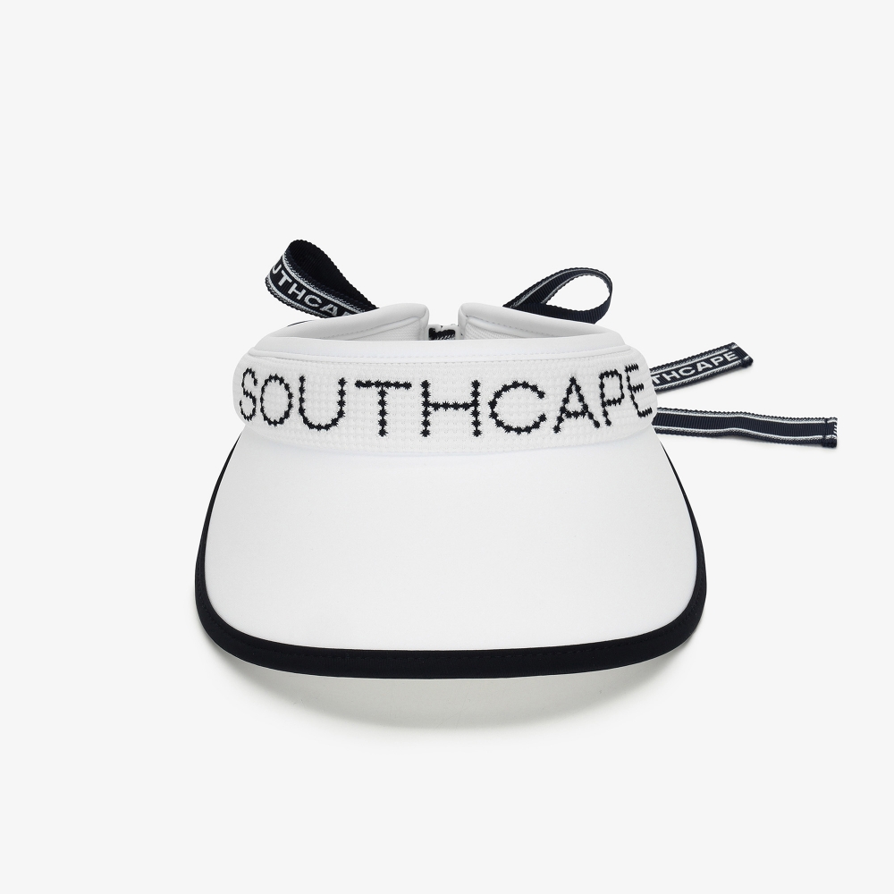 Mũ golf nữ trắng viền đen dáng lưỡi trai có thêu chữ Southcape