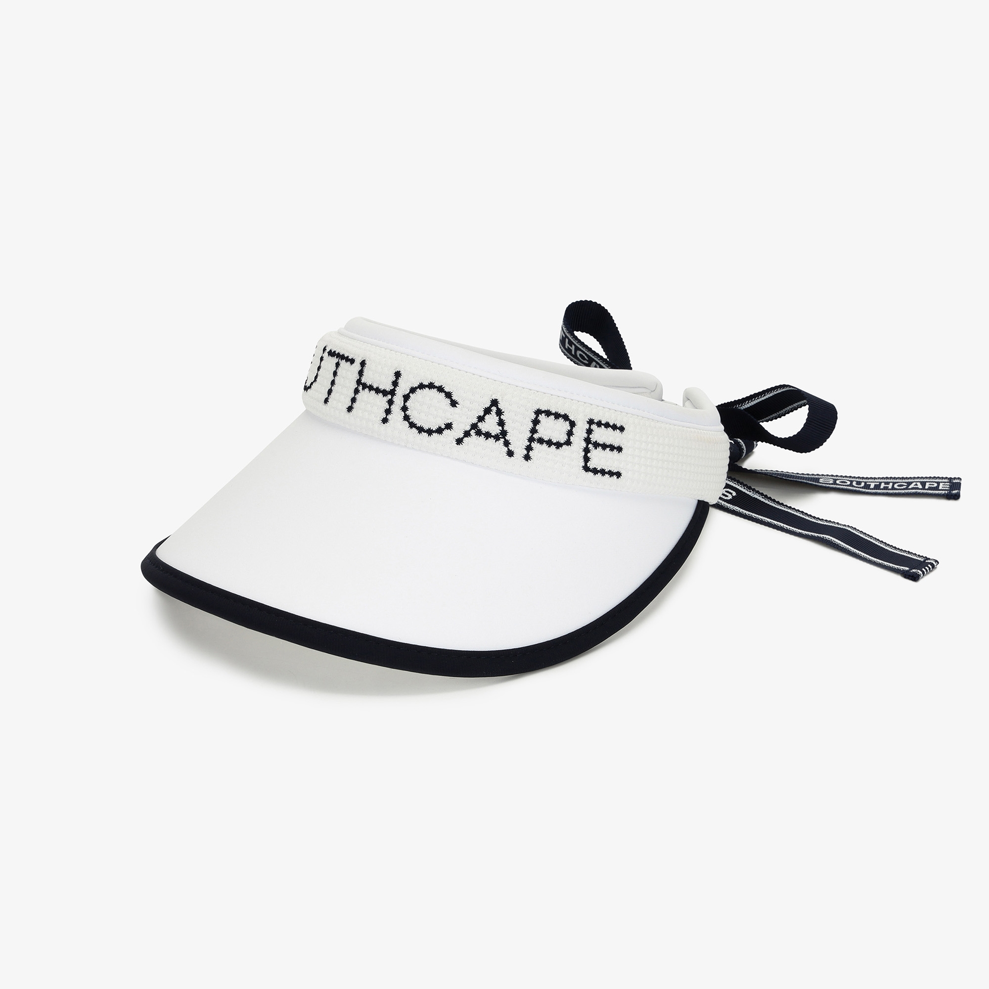 Mũ golf nữ dáng lưỡi trai viền đen màu trắng — ảnh 3