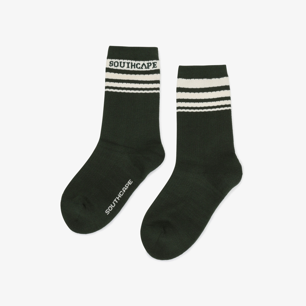 Tất golf nữ cổ cao kẻ sọc màu kaki — ảnh 5