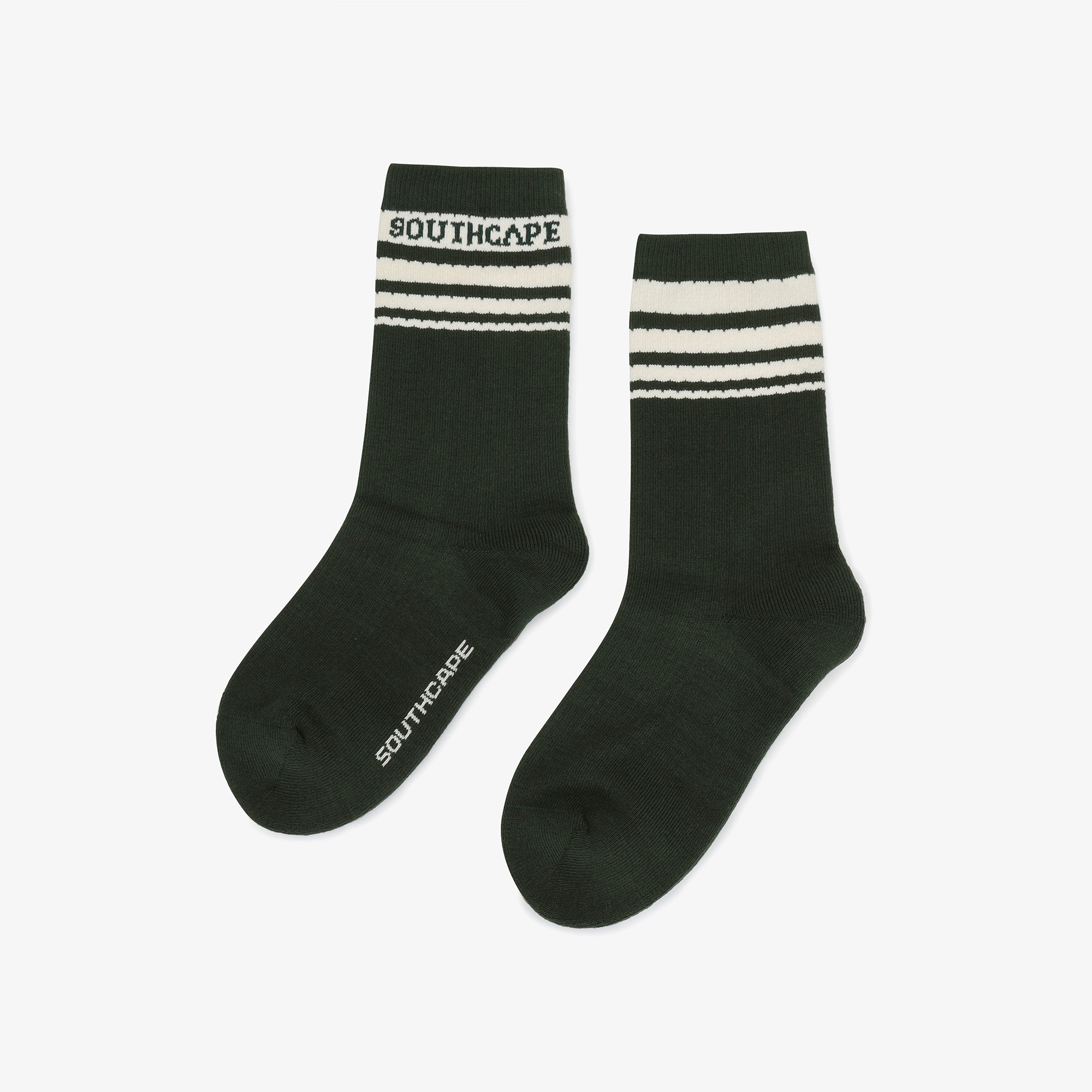 Tất golf nữ cổ cao kẻ sọc màu kaki — ảnh 2