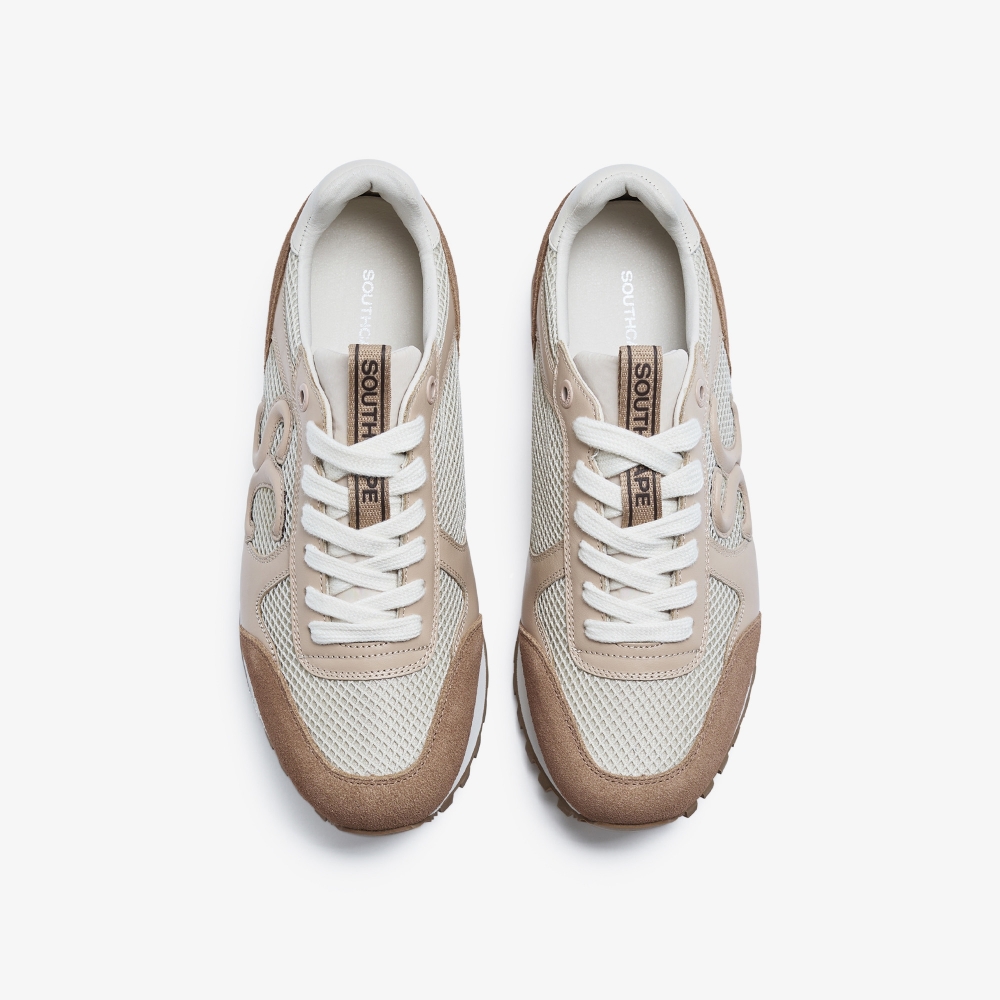 Giày golf nữ phối lưới màu be Southcape thiết kế sneaker nữ tính