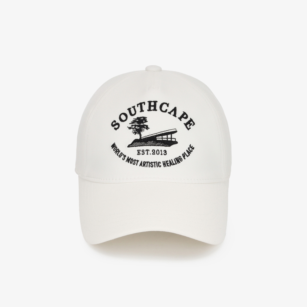 Mũ golf nữ màu trắng có thêu chữ Southcape màu đen nổi bật