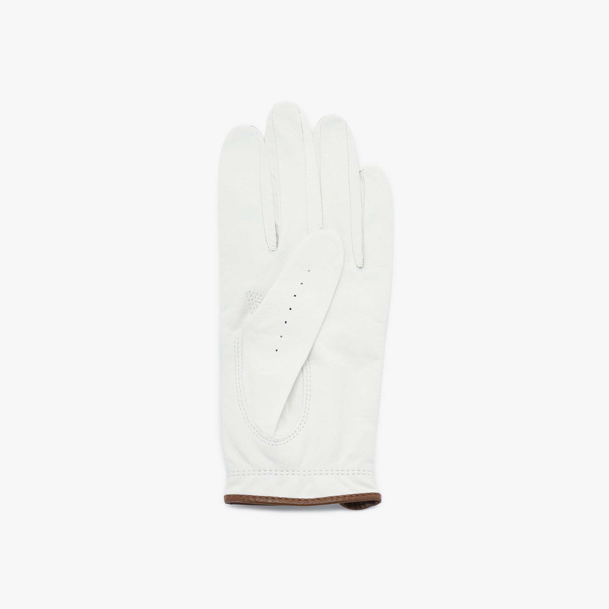 Găng tay golf nữ trắng phối viền nâu Southcape — ảnh 3