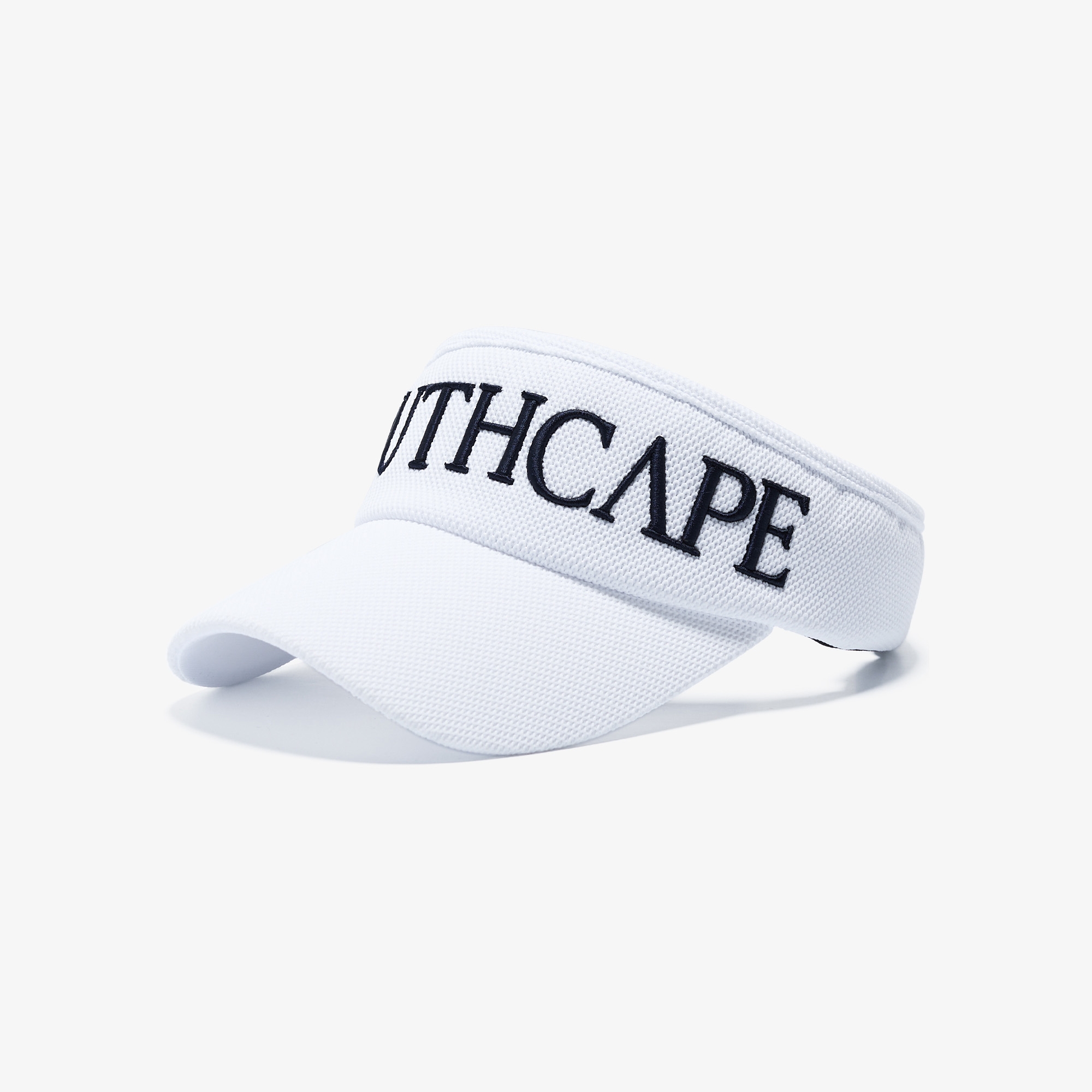 Mũ golf nữ phong cách visor trắng chữ thêu nổi bật — ảnh 3