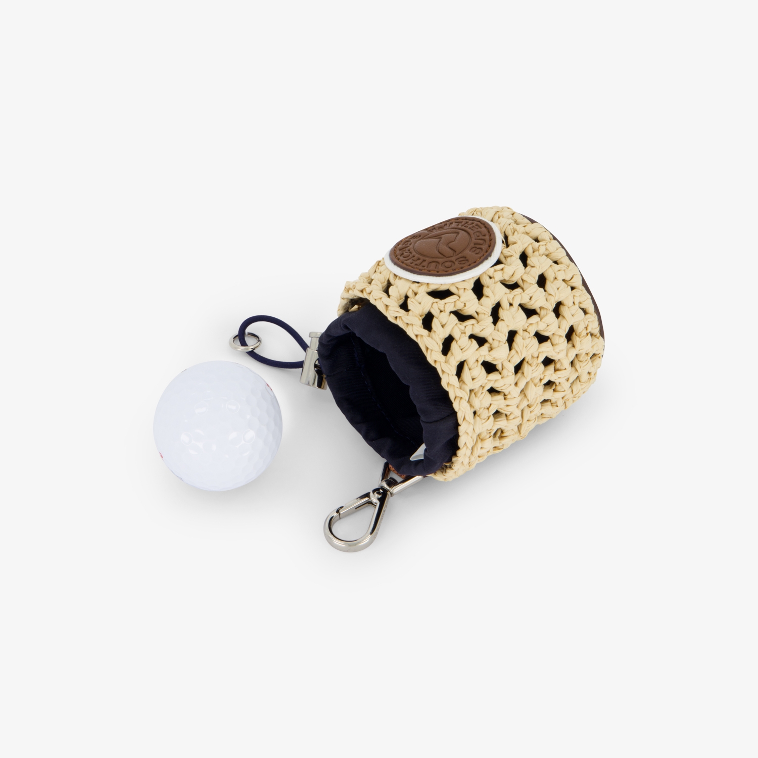 Túi golf nữ đan móc lưới màu be Southcape — ảnh 6