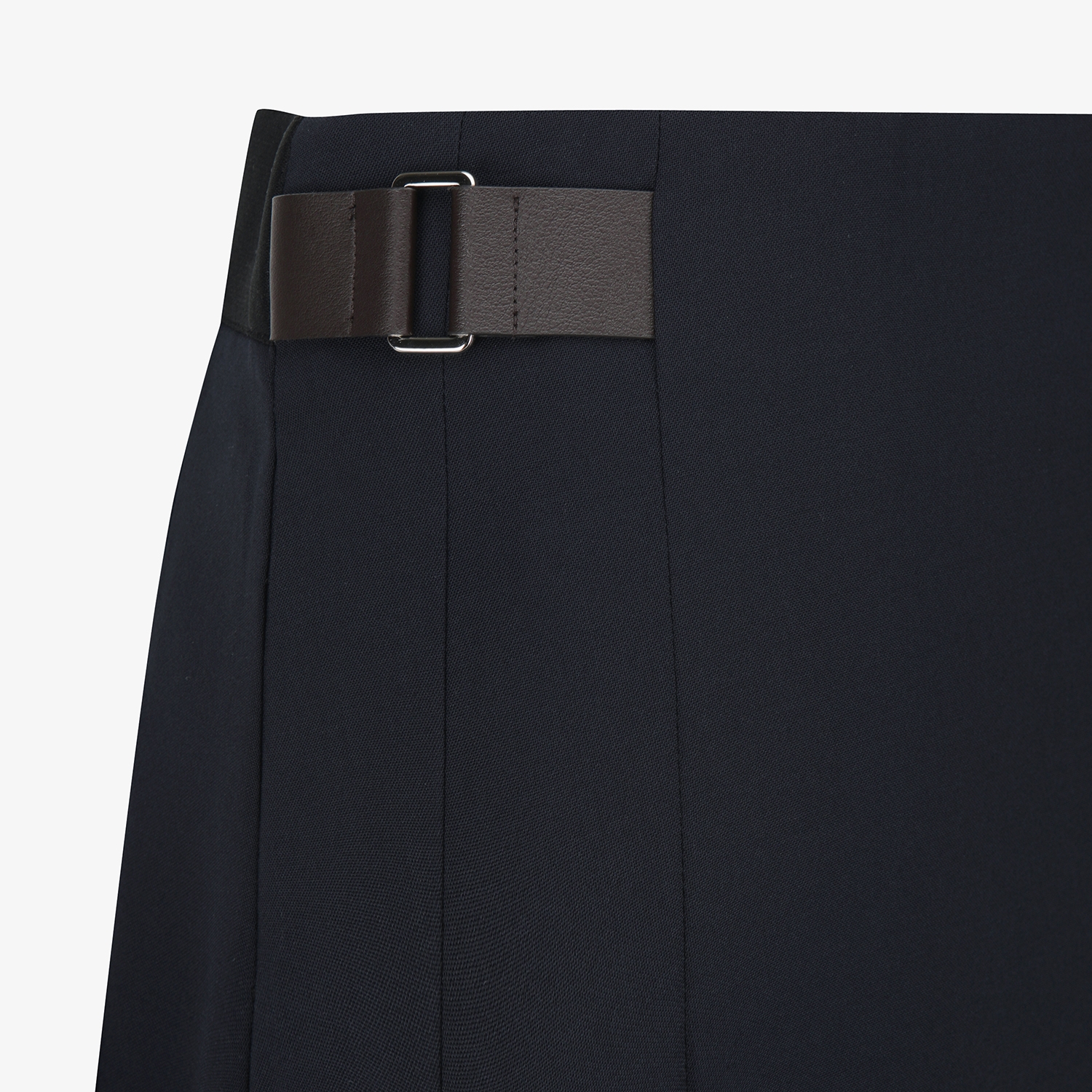Chân váy golf nữ xếp ly phối khóa ngang màu xanh navy đậm — ảnh 5