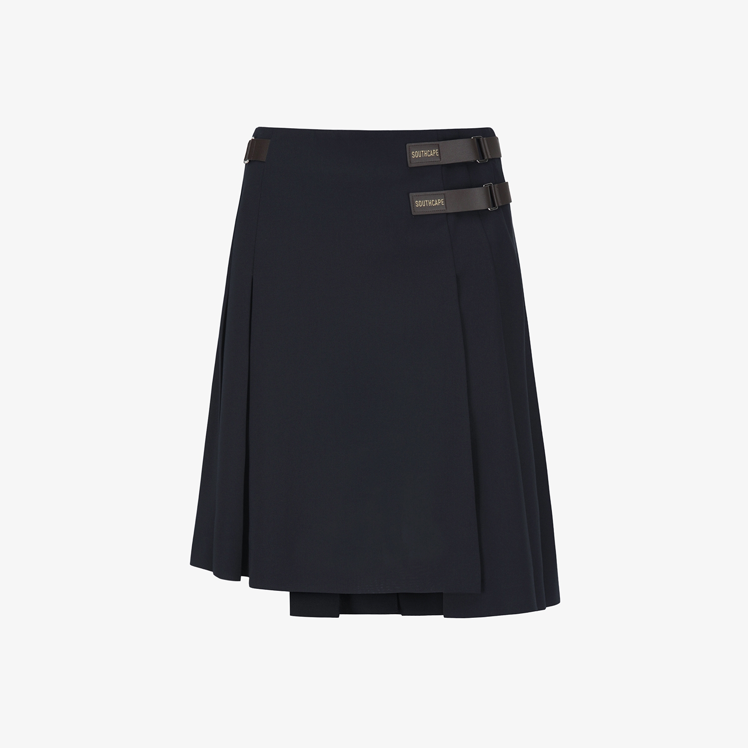 Chân váy golf nữ xếp ly phối khóa ngang màu xanh navy đậm — ảnh 2