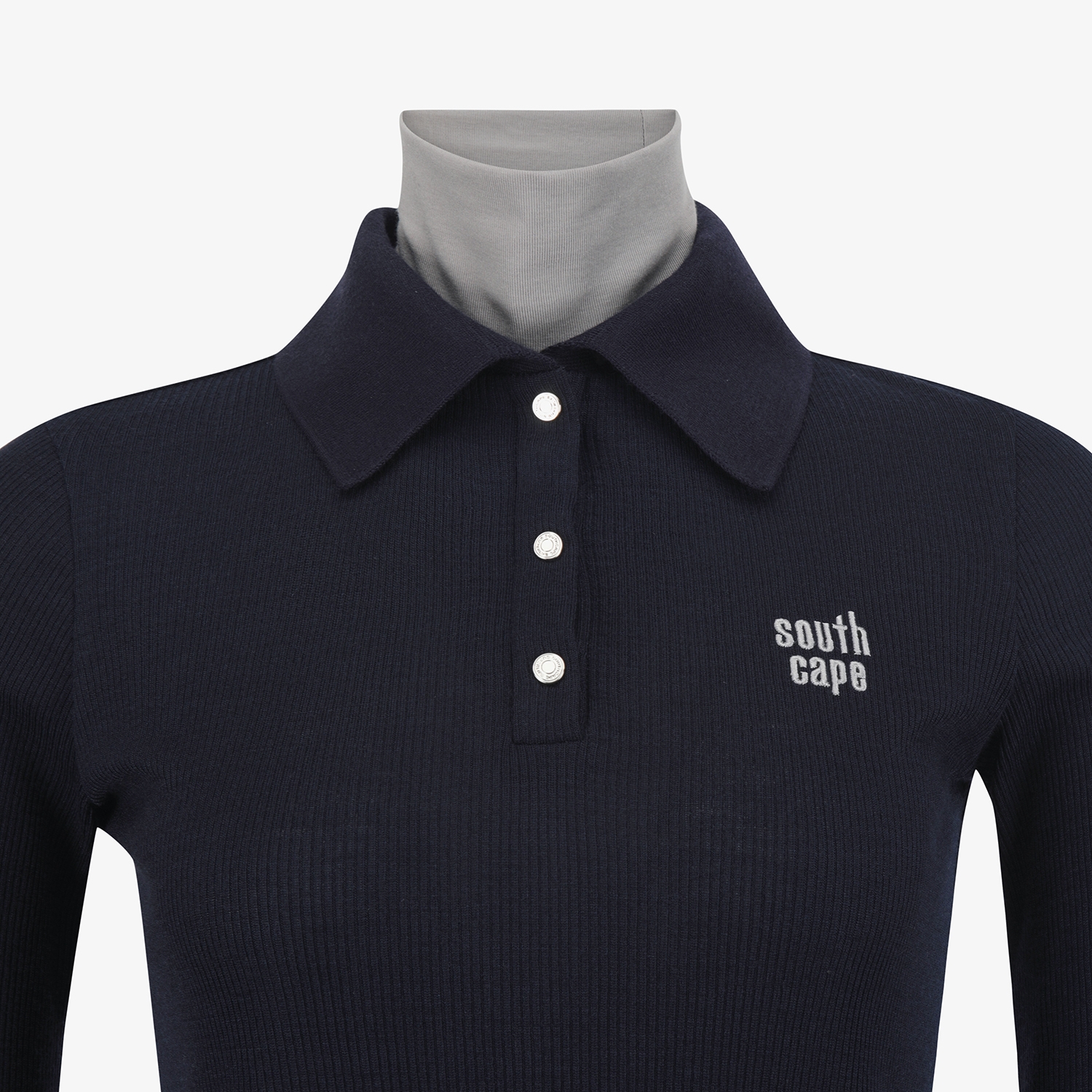 Áo golf nữ tay dài cổ bẻ màu xanh navy — ảnh 4