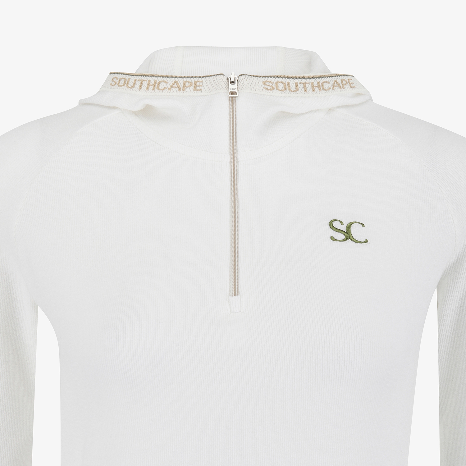 Áo golf nữ tay dài cổ cao màu trắng — ảnh 4
