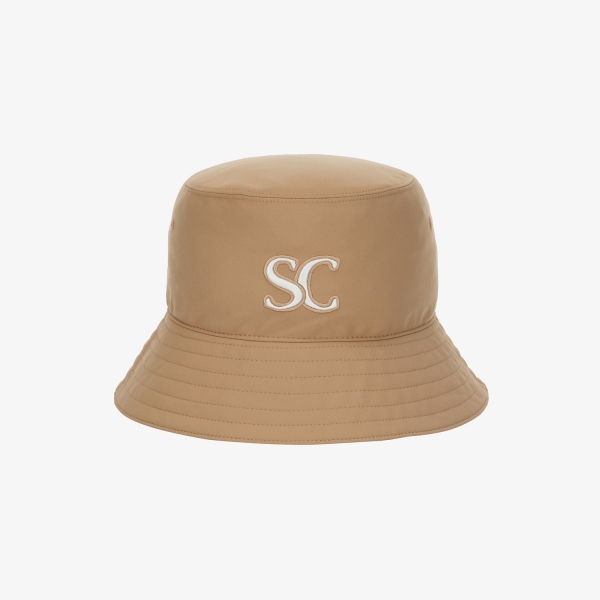 Mũ golf nữ kiểu bucket màu be thêu logo SC thương hiệu Southcape