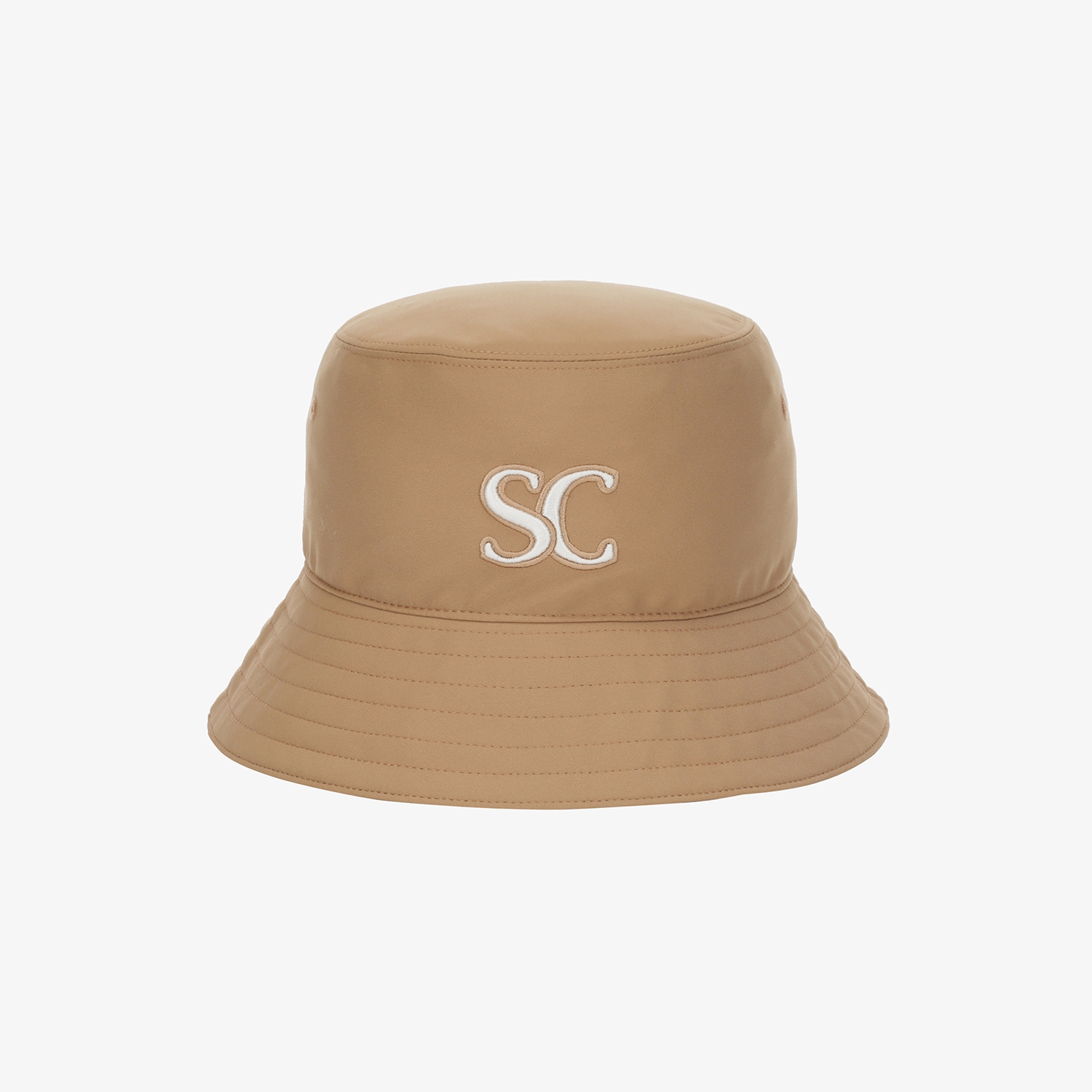 Mũ golf nữ kiểu bucket màu be thêu logo SC — ảnh 2