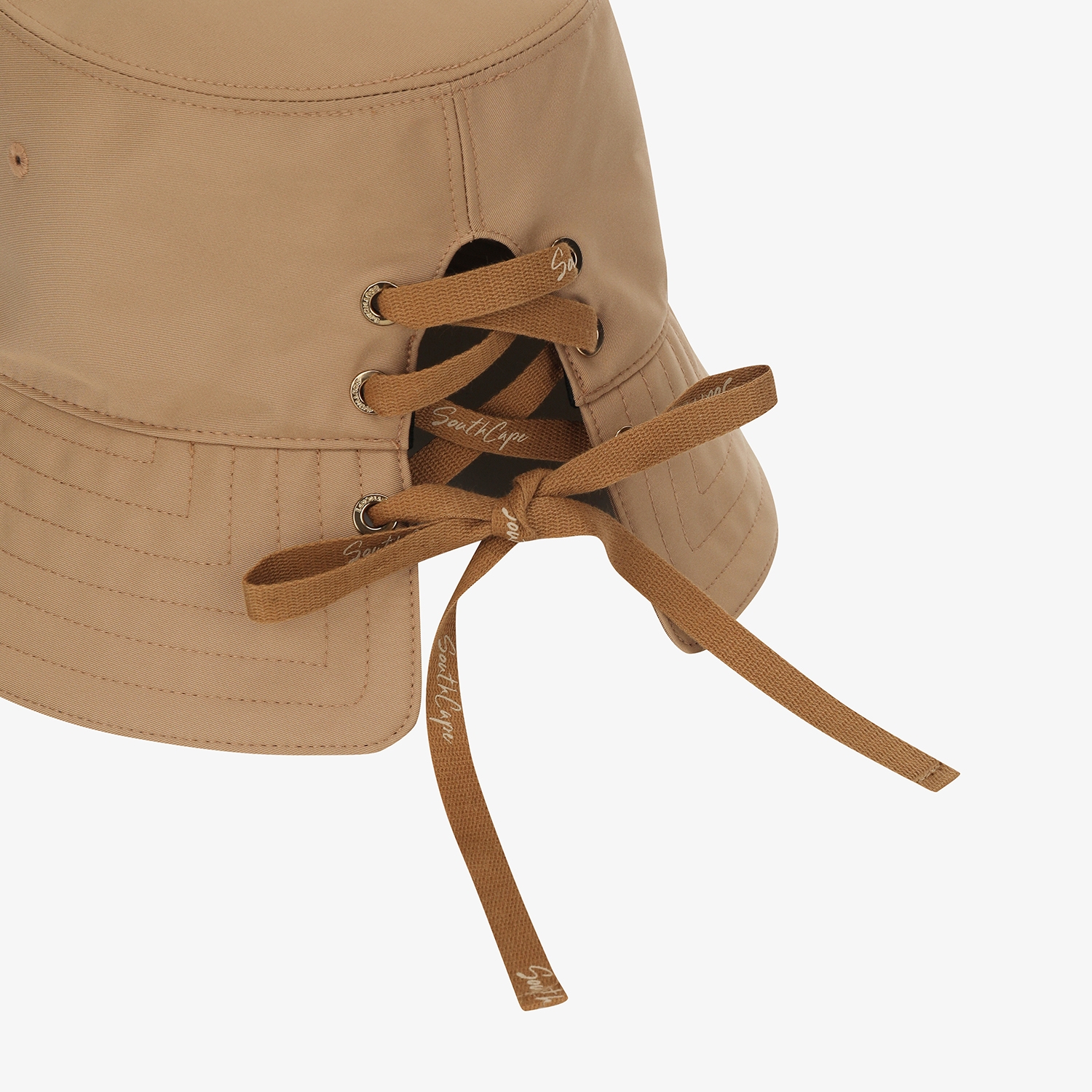 Mũ golf nữ kiểu bucket màu be thêu logo SC — ảnh 6