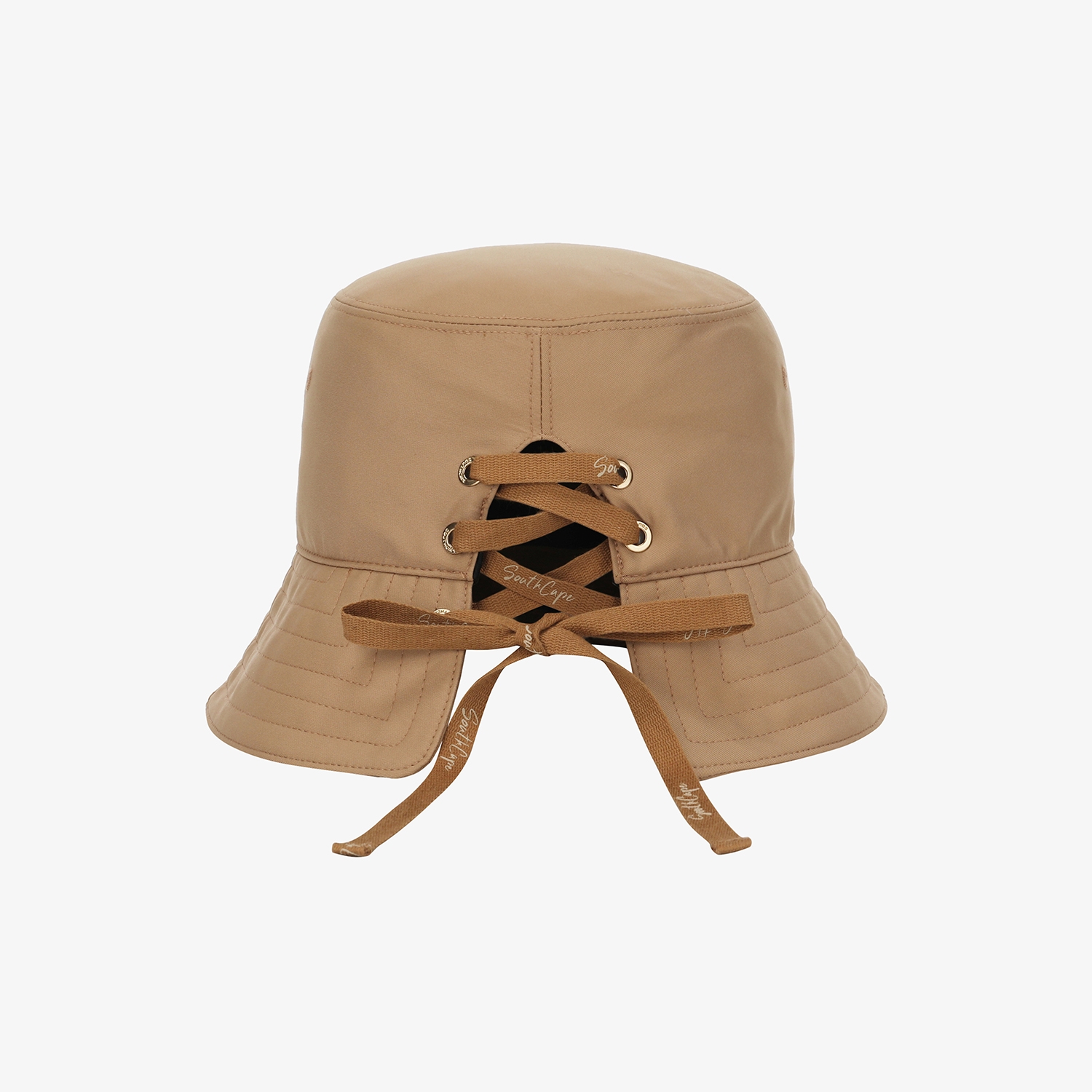 Mũ golf nữ kiểu bucket màu be thêu logo SC — ảnh 5
