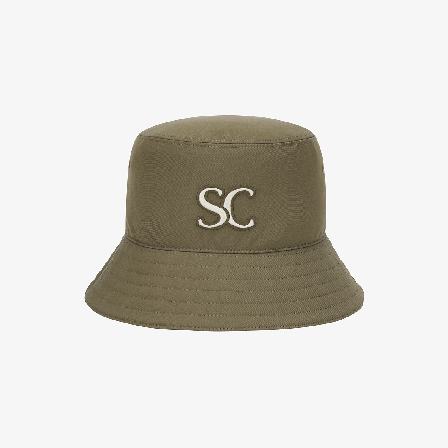 Mũ bucket golf nữ màu kaki thêu logo SC — ảnh 2