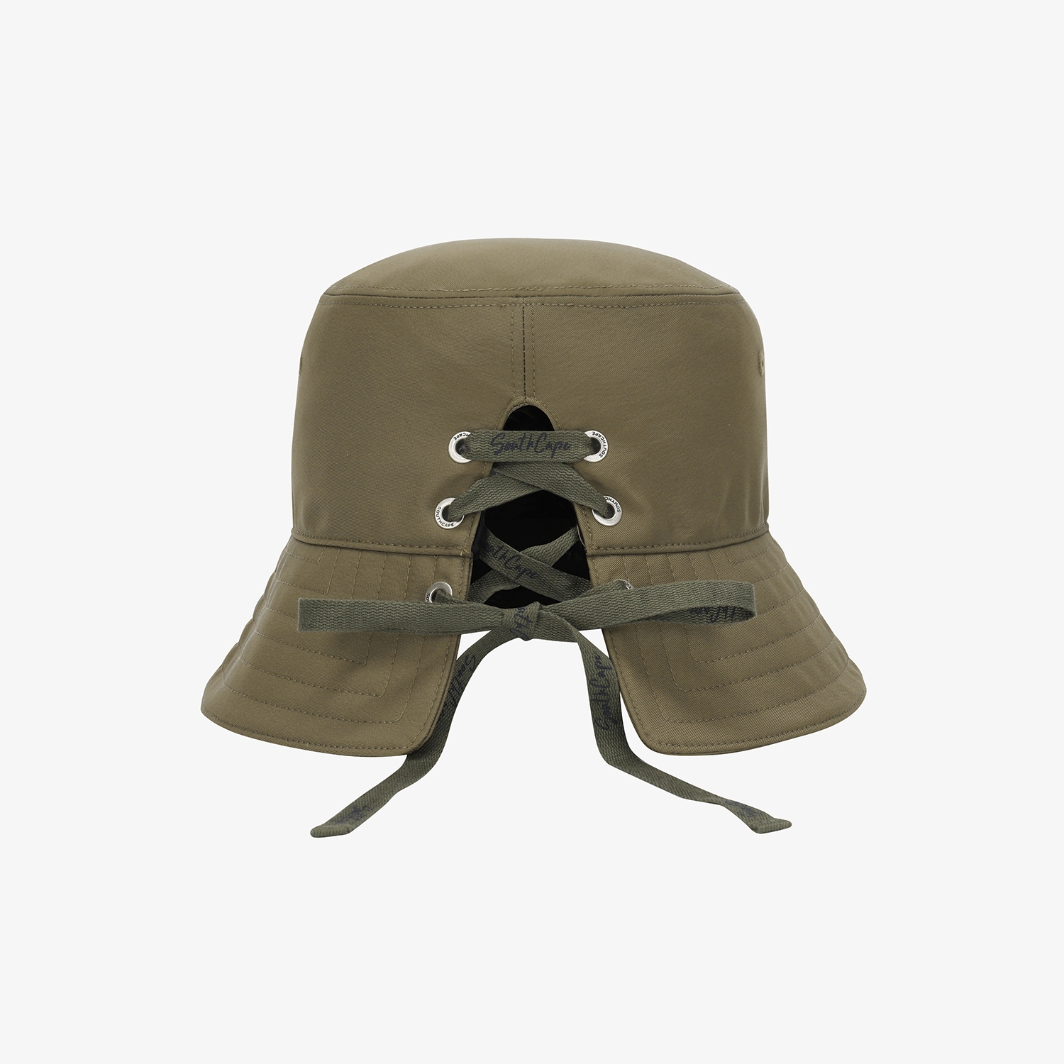 Mũ bucket golf nữ màu kaki thêu logo SC — ảnh 5