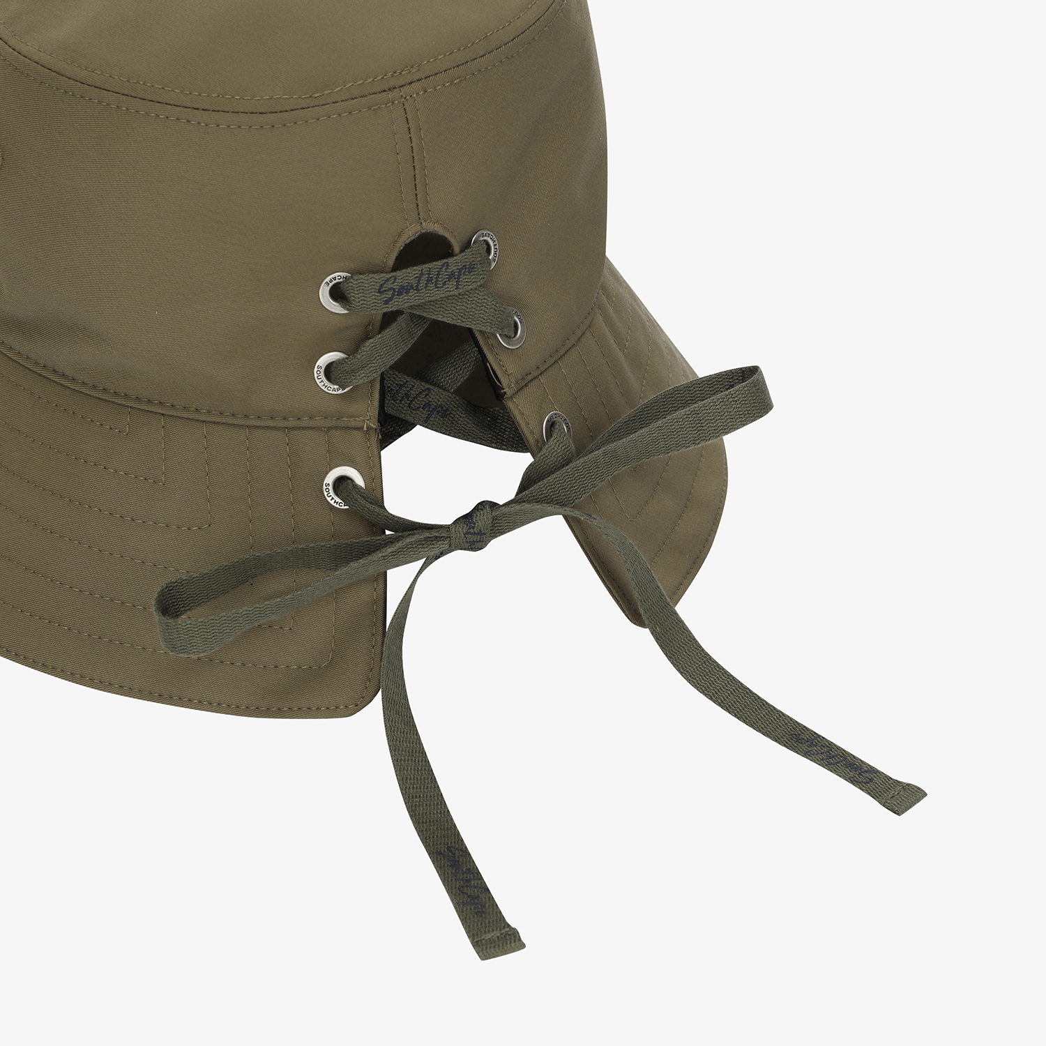 Mũ bucket golf nữ màu kaki thêu logo SC — ảnh 6