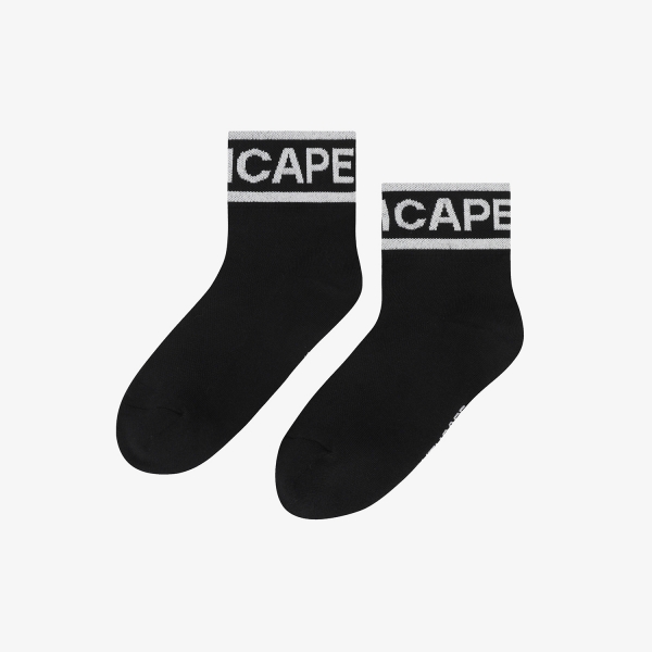 Tất golf nữ cổ cao màu đen viền logo trắng thương hiệu Southcape