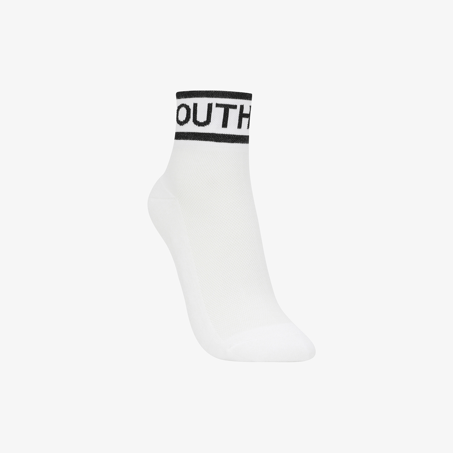 Tất golf nữ cổ chun logo viền đen màu trắng — ảnh 3
