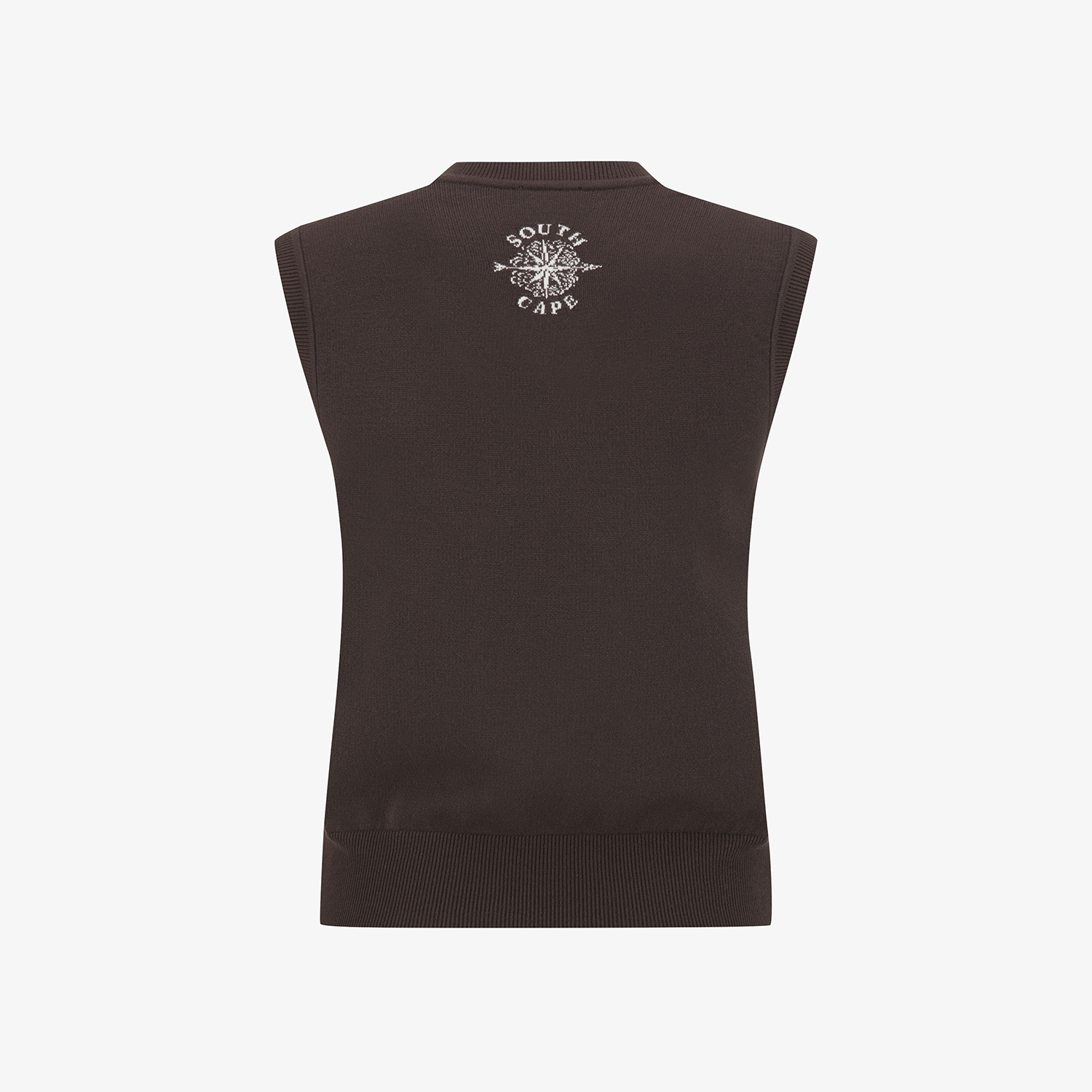 Áo vest golf nữ cổ tim màu nâu — ảnh 3
