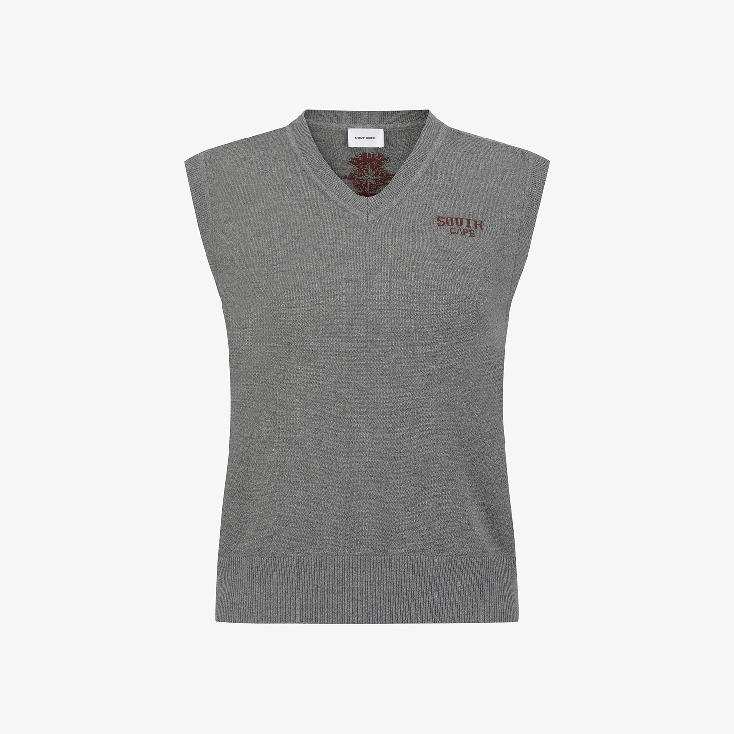 Áo vest golf nữ cổ tim màu xám — ảnh 2