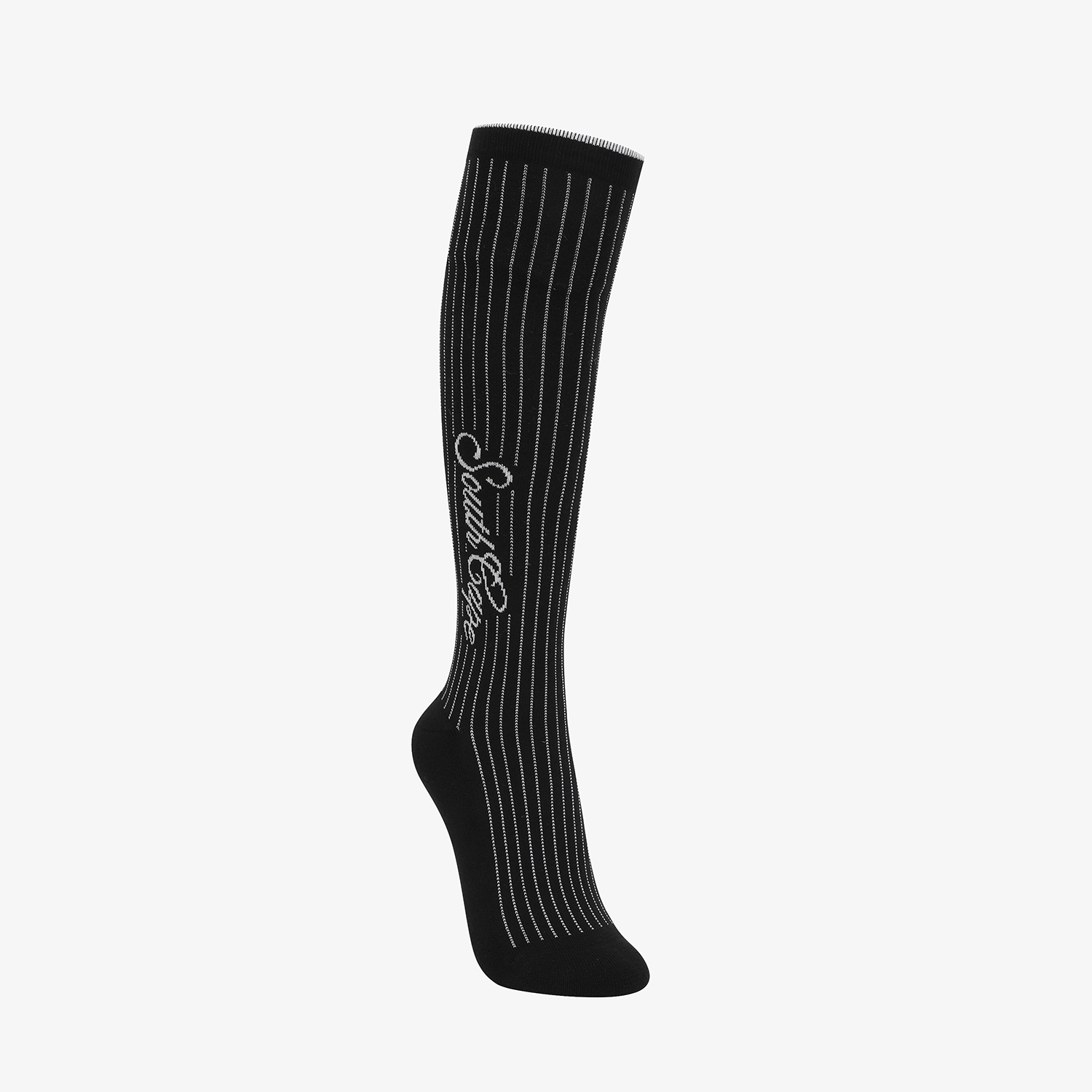 Tất golf nữ cao cổ kẻ sọc màu đen — ảnh 3