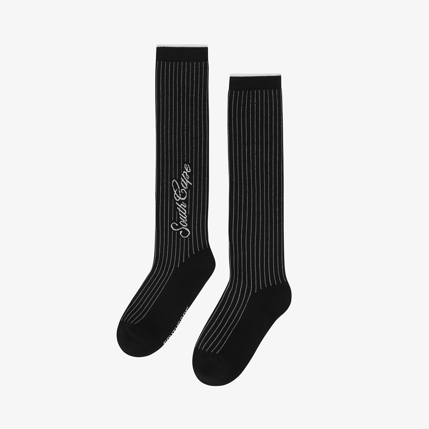 Tất golf nữ cao cổ kẻ sọc màu đen — ảnh 2