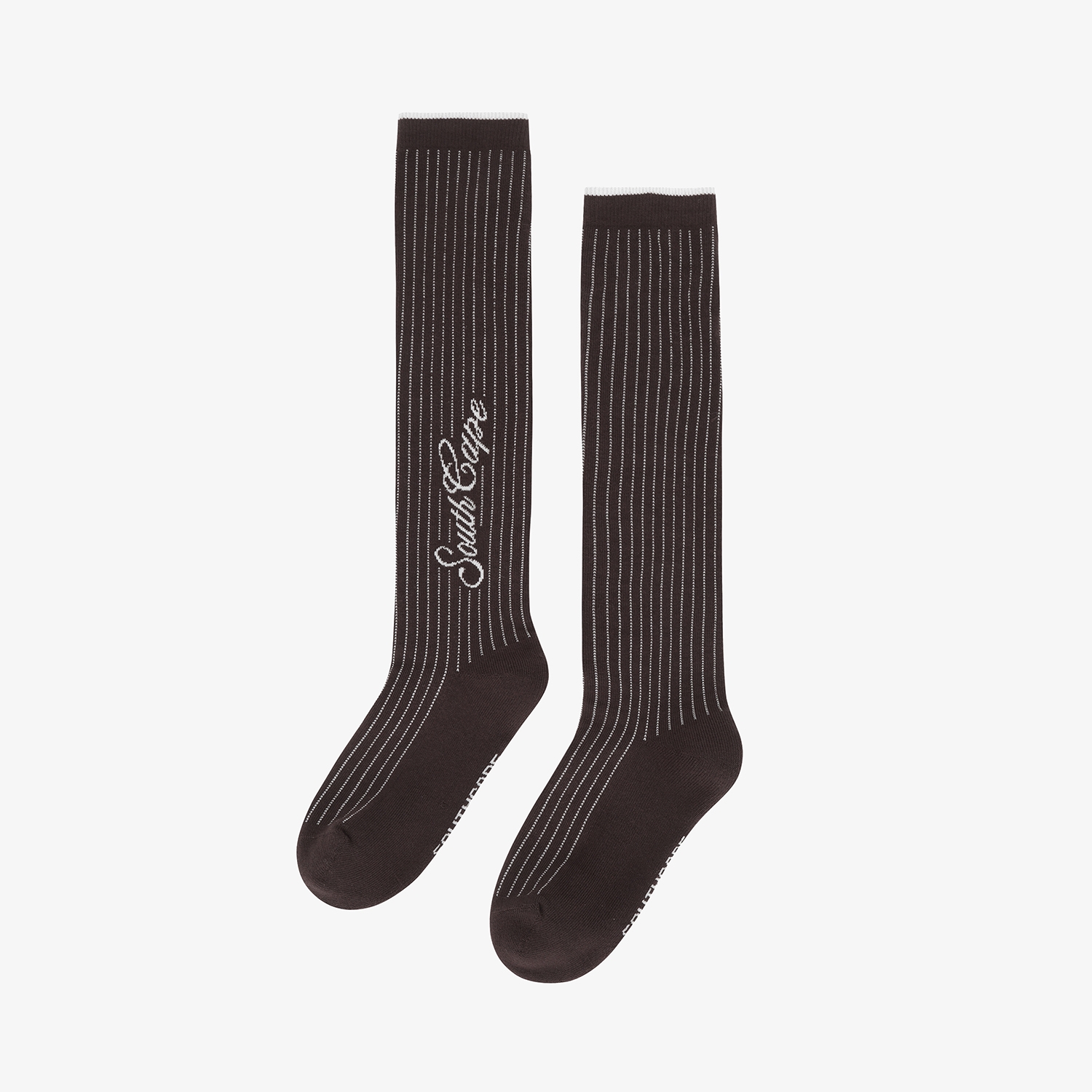 Tất golf nữ dài kẻ sọc màu nâu đậm — ảnh 2