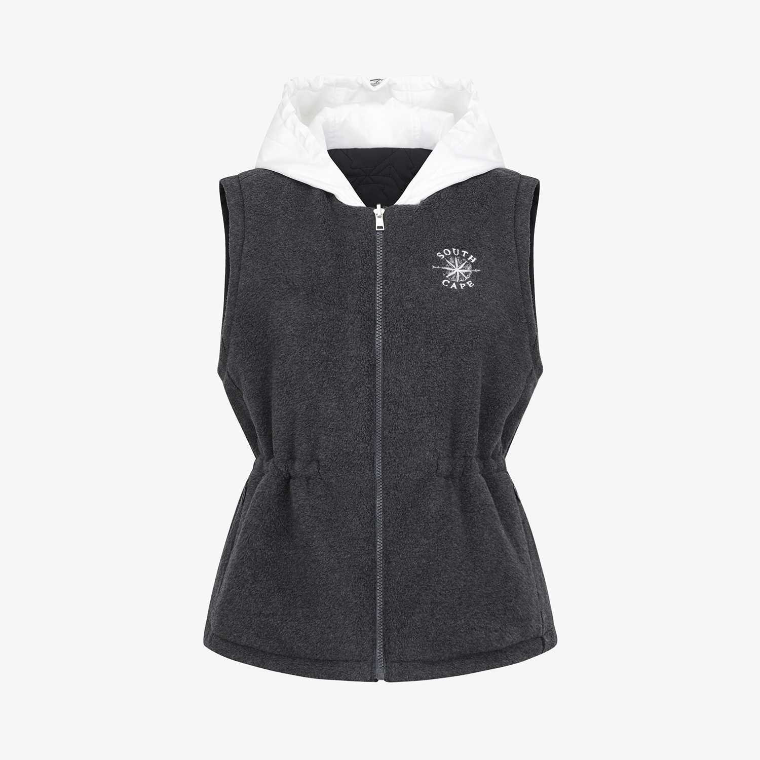 Áo vest golf nữ có mũ màu xám — ảnh 2