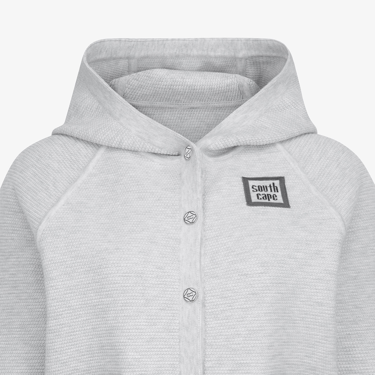 Áo knit nữ có mũ màu xám nhạt — ảnh 4