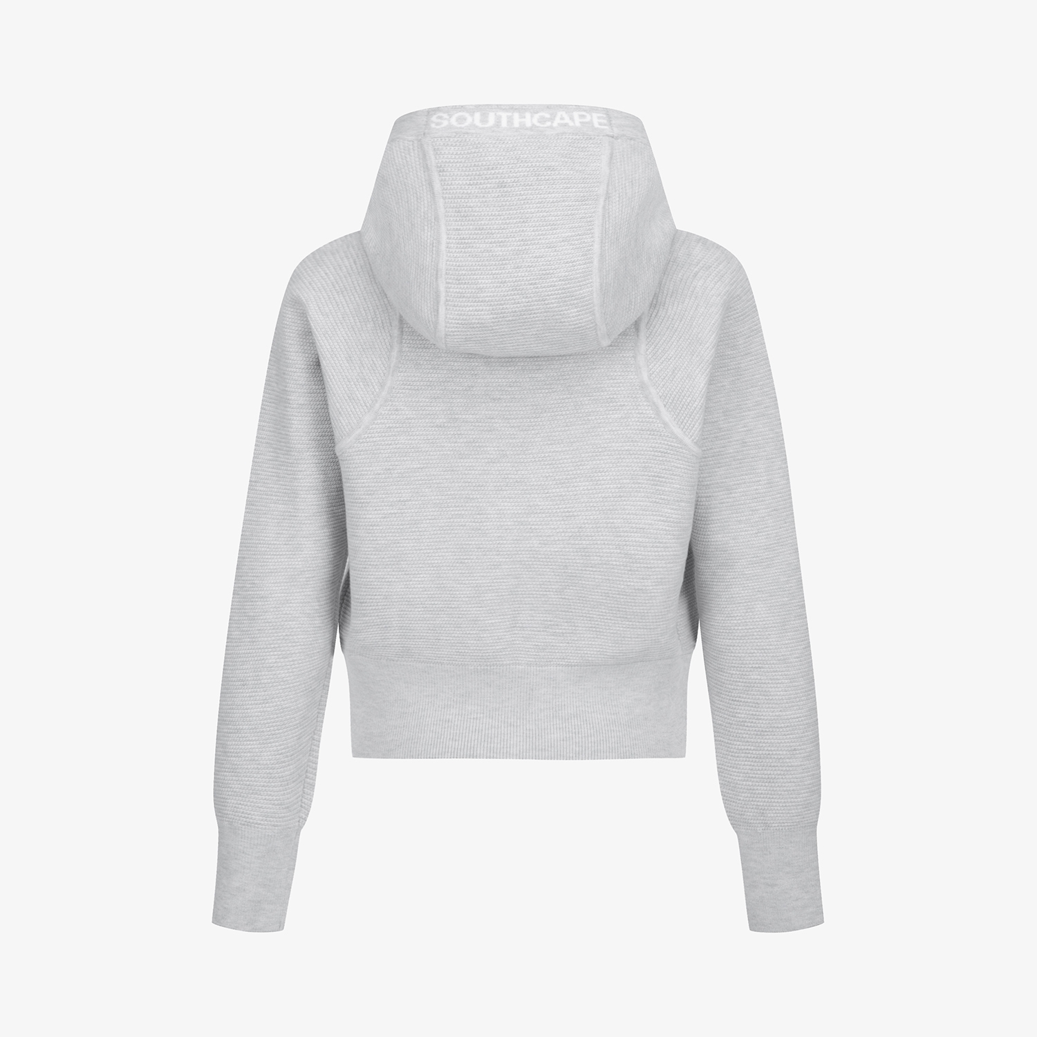 Áo knit nữ có mũ màu xám nhạt — ảnh 3