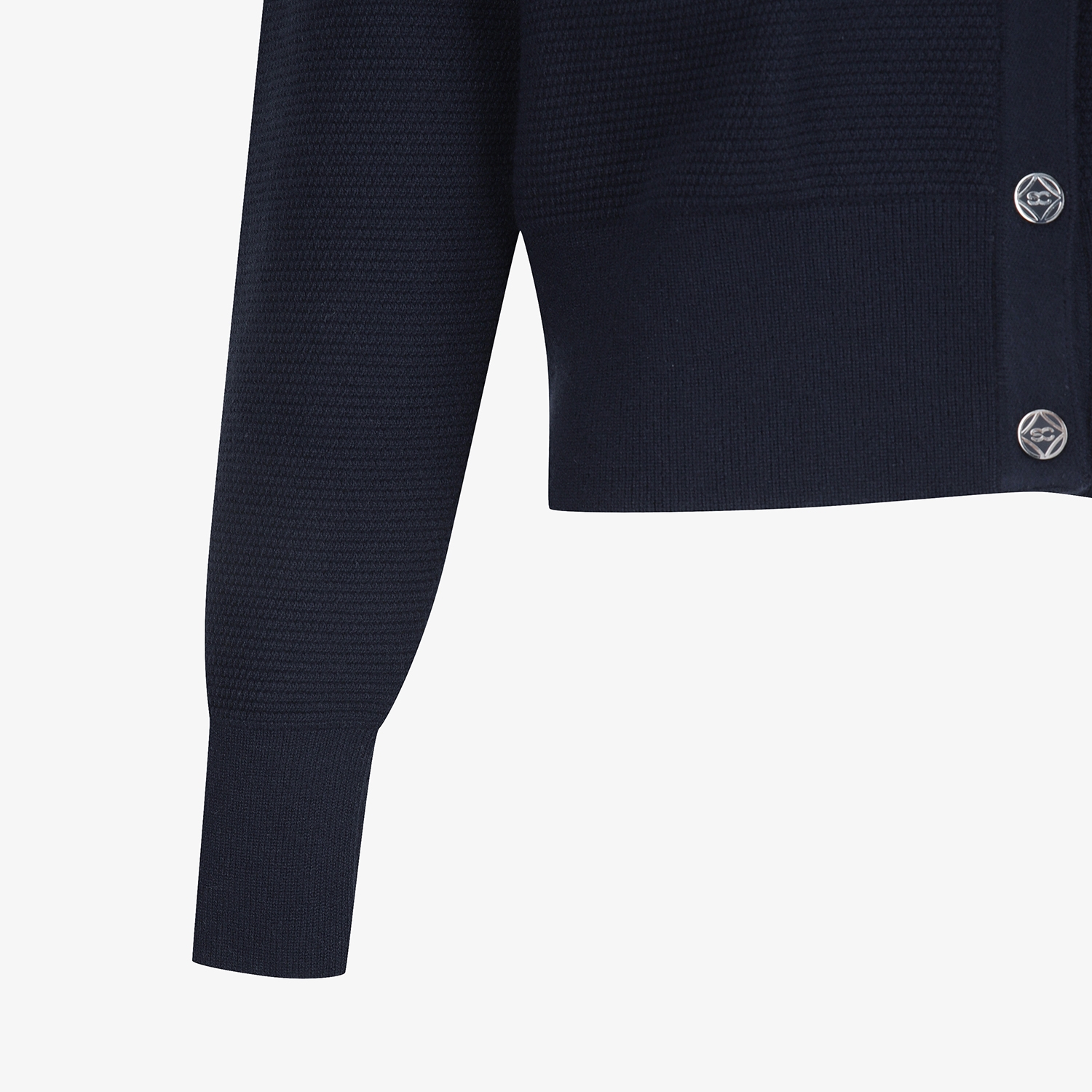 Áo knit golf nữ có nắp mũ màu xanh navy — ảnh 6