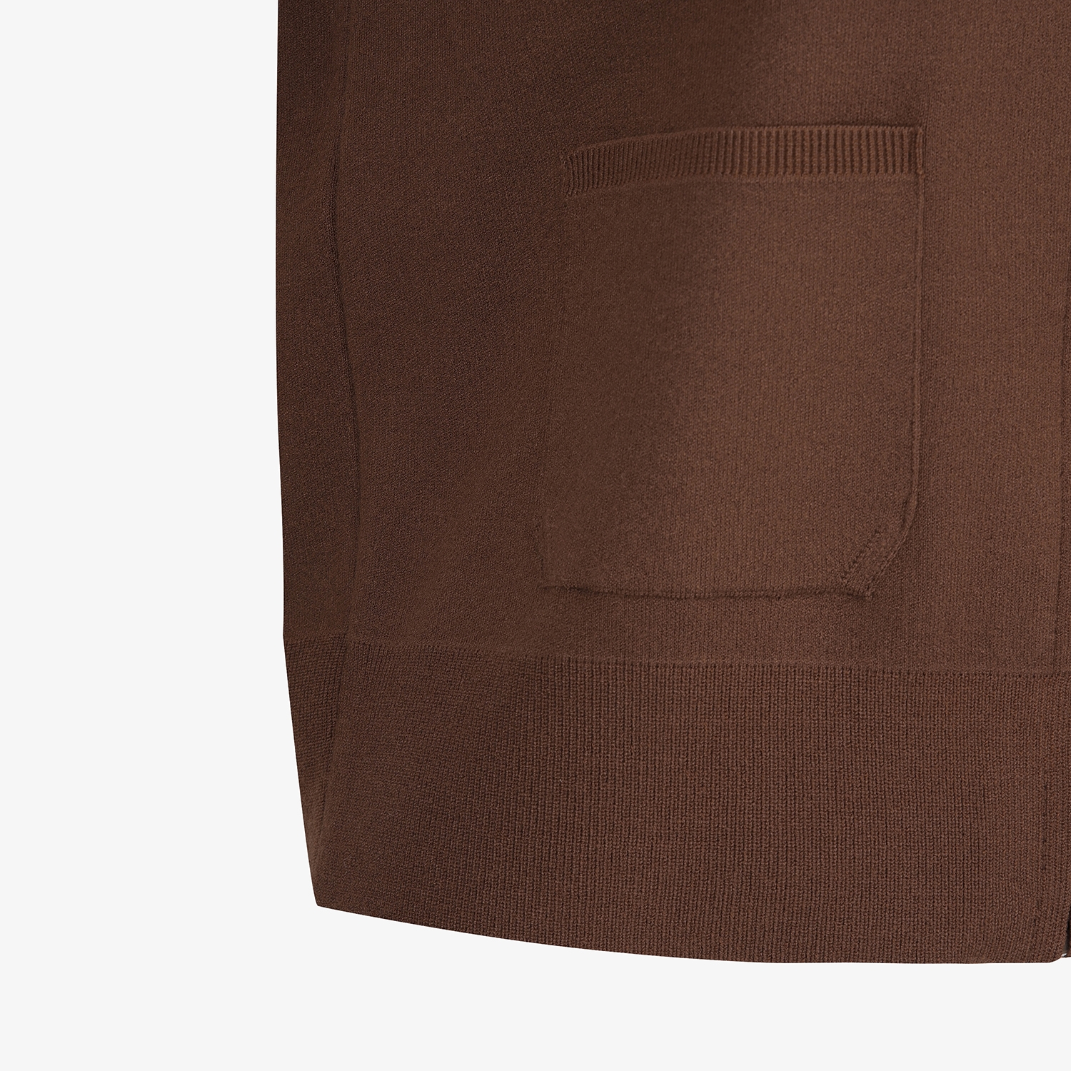 Áo knit golf nữ cổ tròn khóa kéo màu nâu — ảnh 6