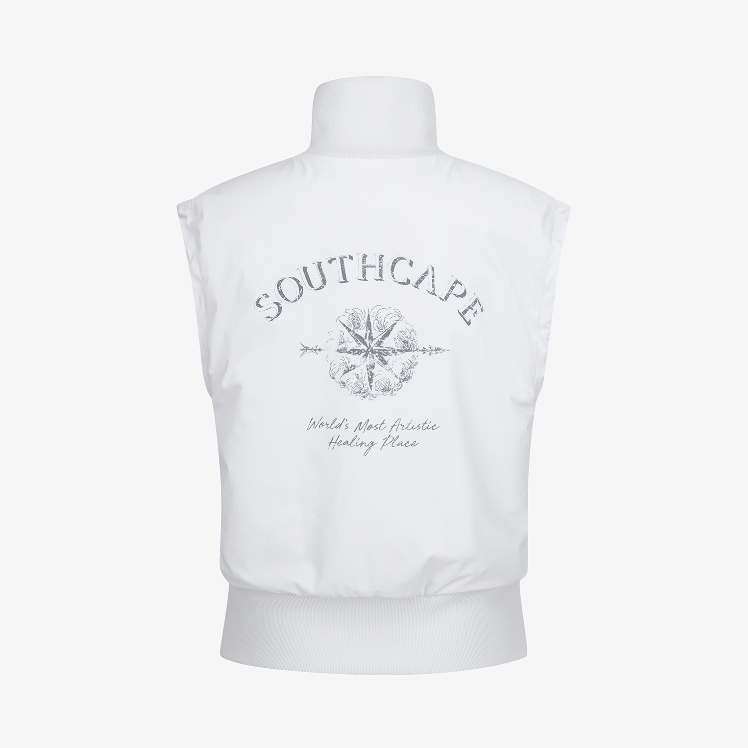 Áo vest golf nữ cổ đứng không tay màu xám — ảnh 5