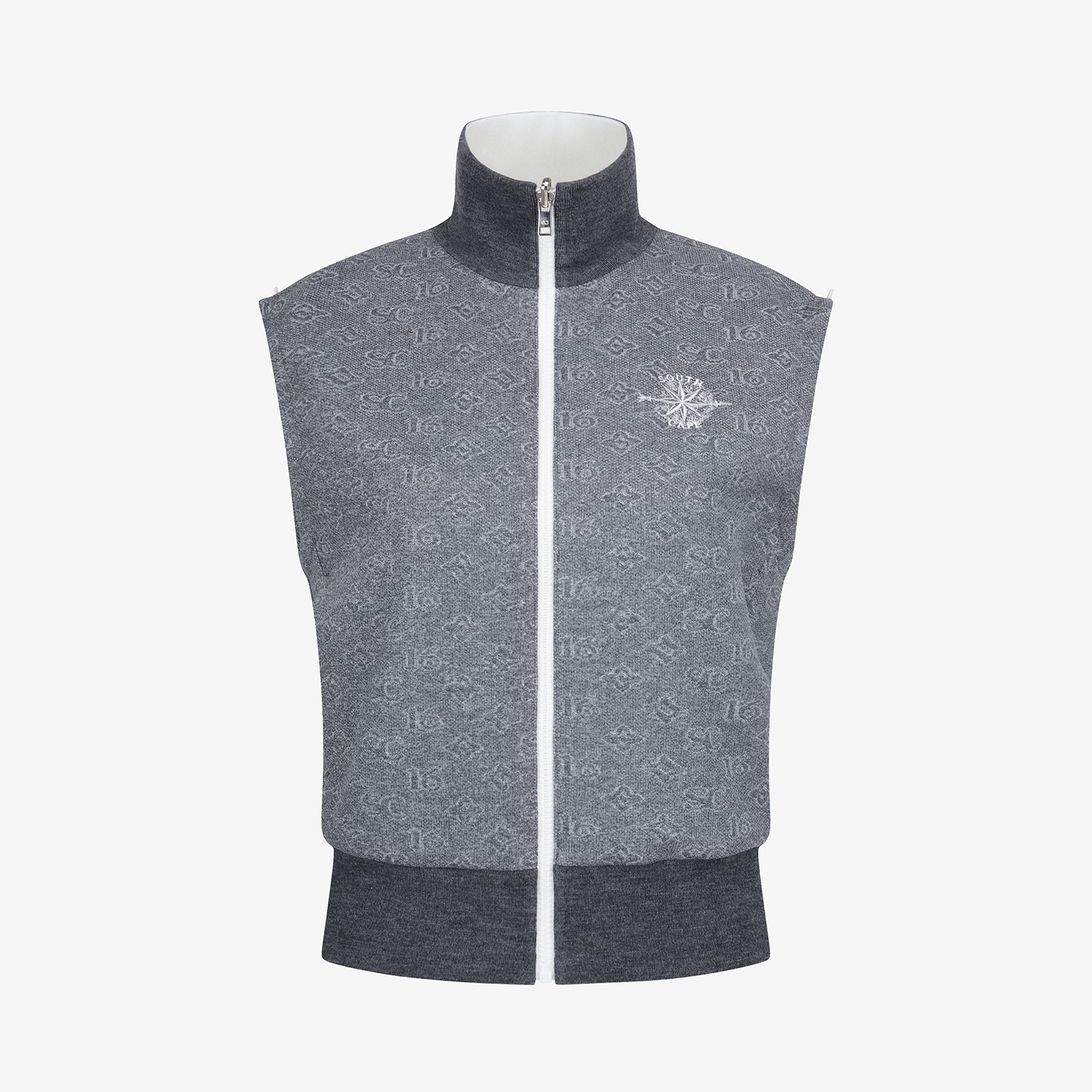 Áo vest golf nữ cổ đứng không tay màu xám — ảnh 2