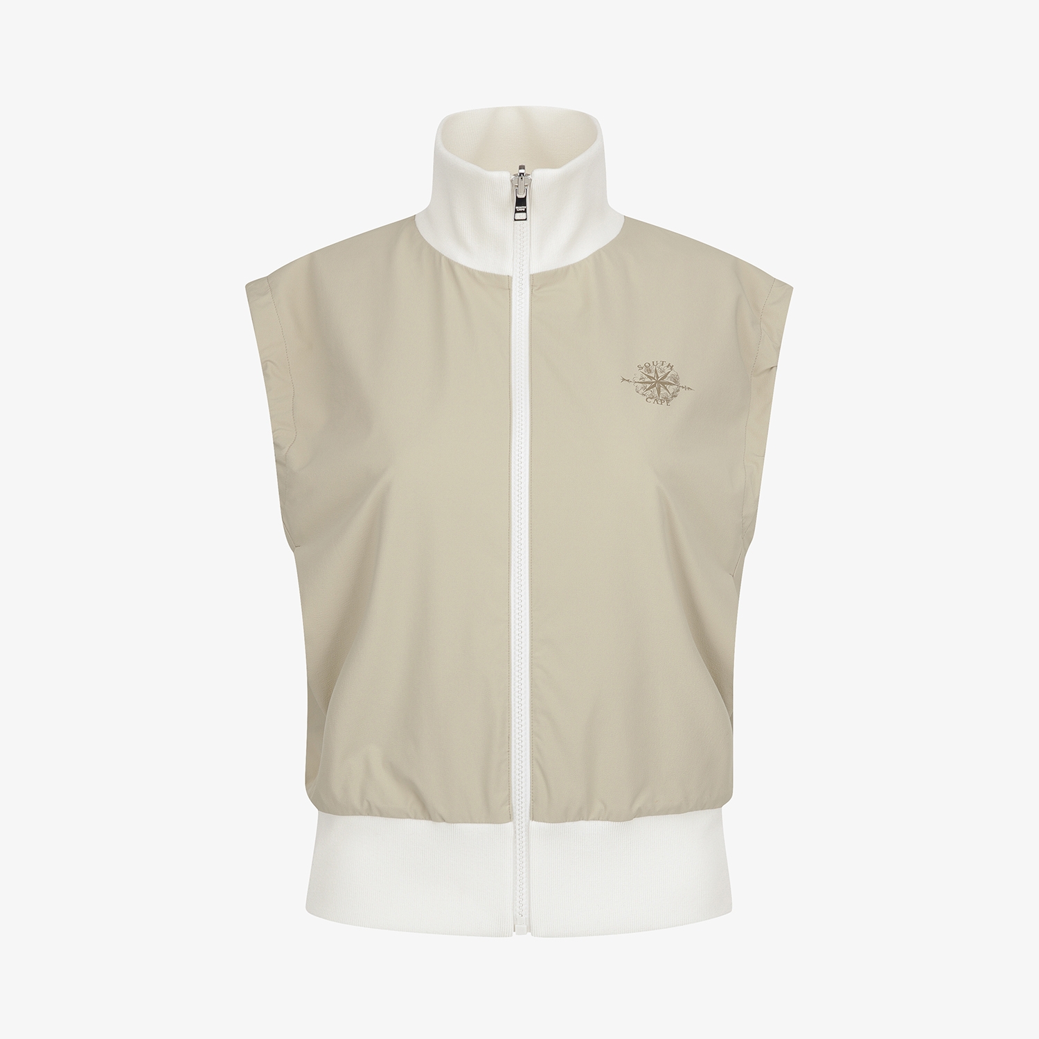 Áo vest golf nữ không tay họa tiết tone be — ảnh 4