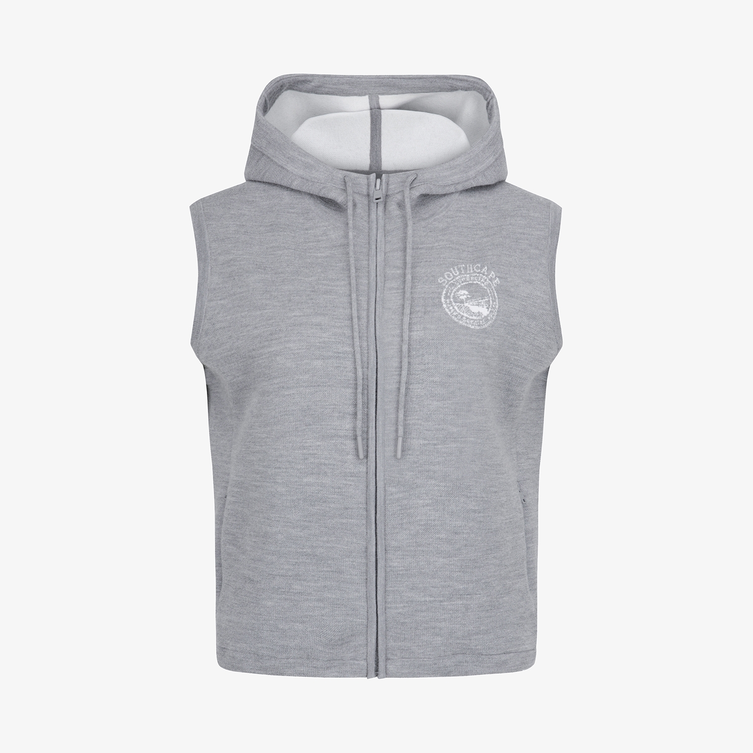 Áo vest golf nữ không tay có mũ màu xám — ảnh 2