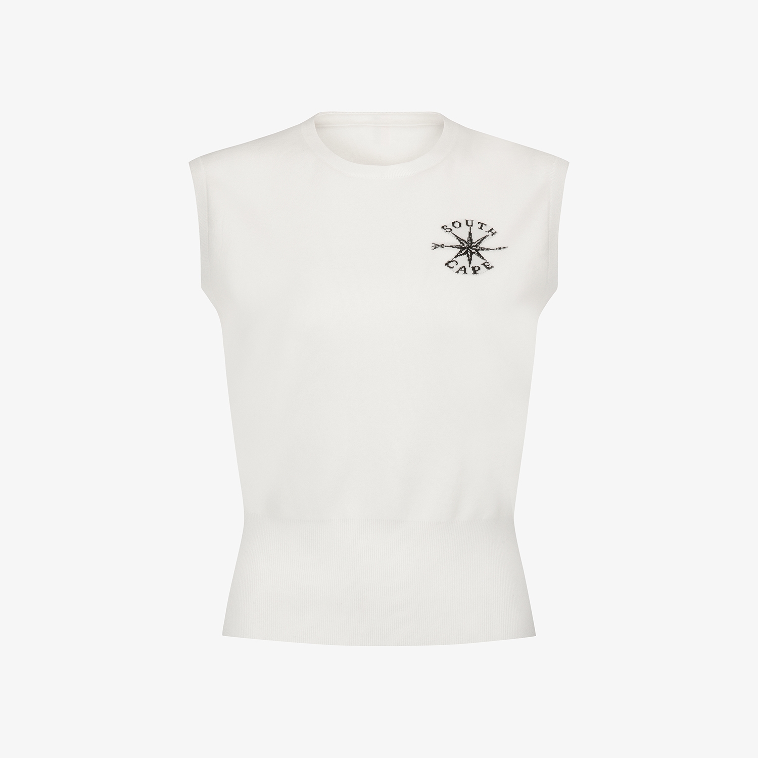 Áo vest golf nữ màu ngà thiết kế không tay Southcape — ảnh 2