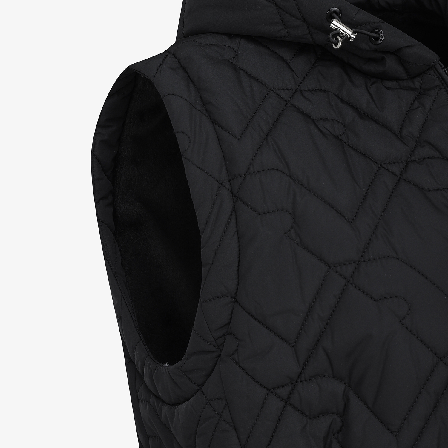 Áo vest golf nữ phom ôm có mũ màu đen — ảnh 6