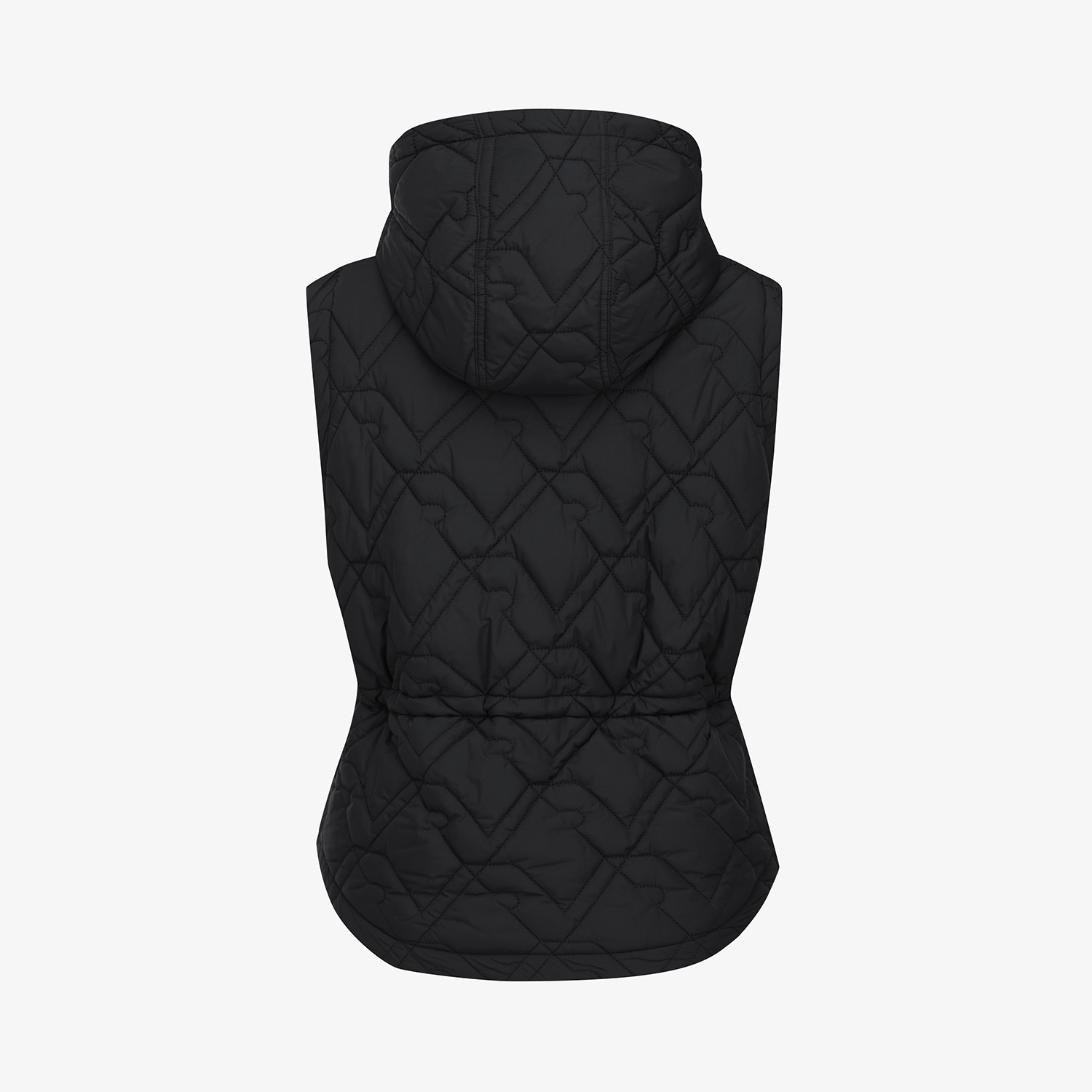 Áo vest golf nữ phom ôm có mũ màu đen — ảnh 3